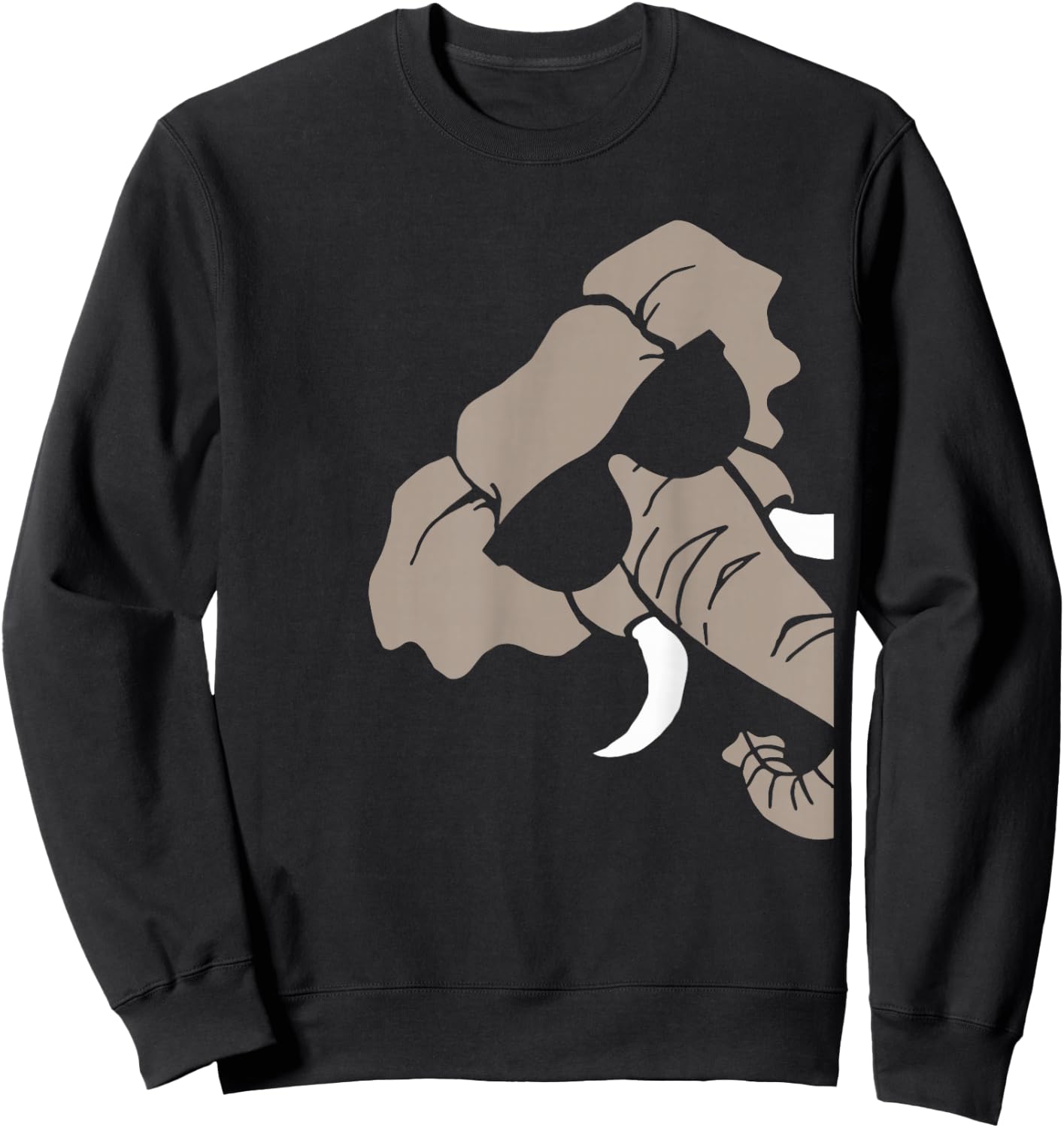 Elephant with Glasses Sweatshirt - Sweatshirt | Black