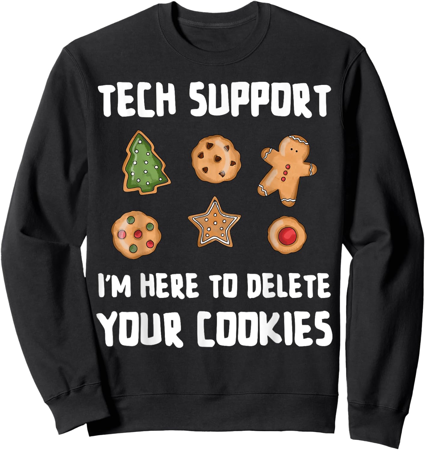 Funny Christmas Tech Support Computer Programmer Developer Sweatshirt - Sweatshirt | Black