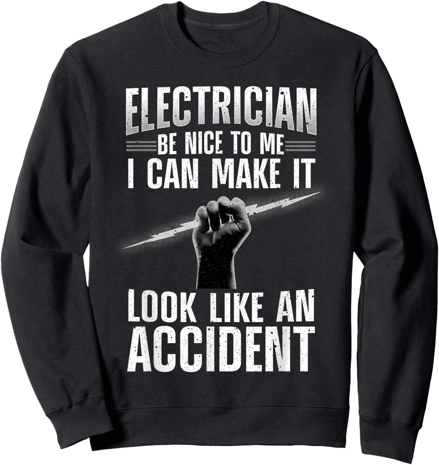 Funny Electrician Art Women Professional Electrician Sweatshirt - Sweatshirt | Black