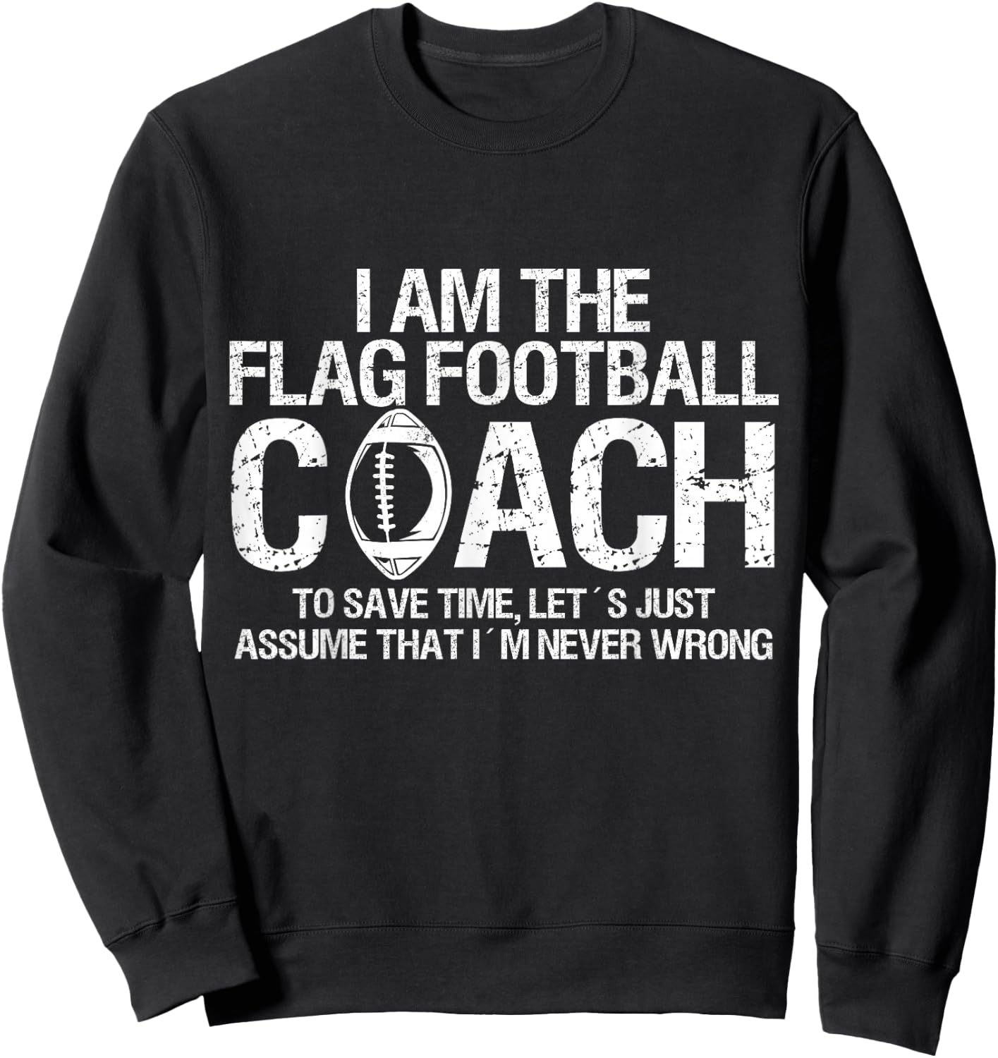 Flag Football Coach Sweatshirt - Sweatshirt | Black