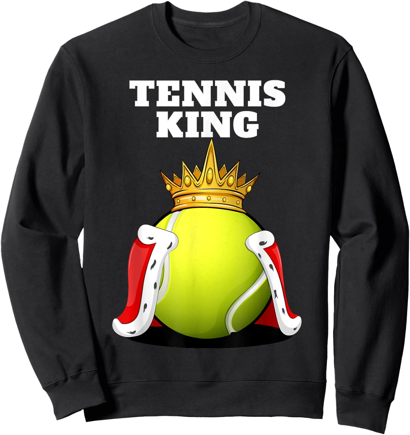 Tennis King | Boys Tennis Player Shirt | Tennis Sweatshirt - Sweatshirt | Black