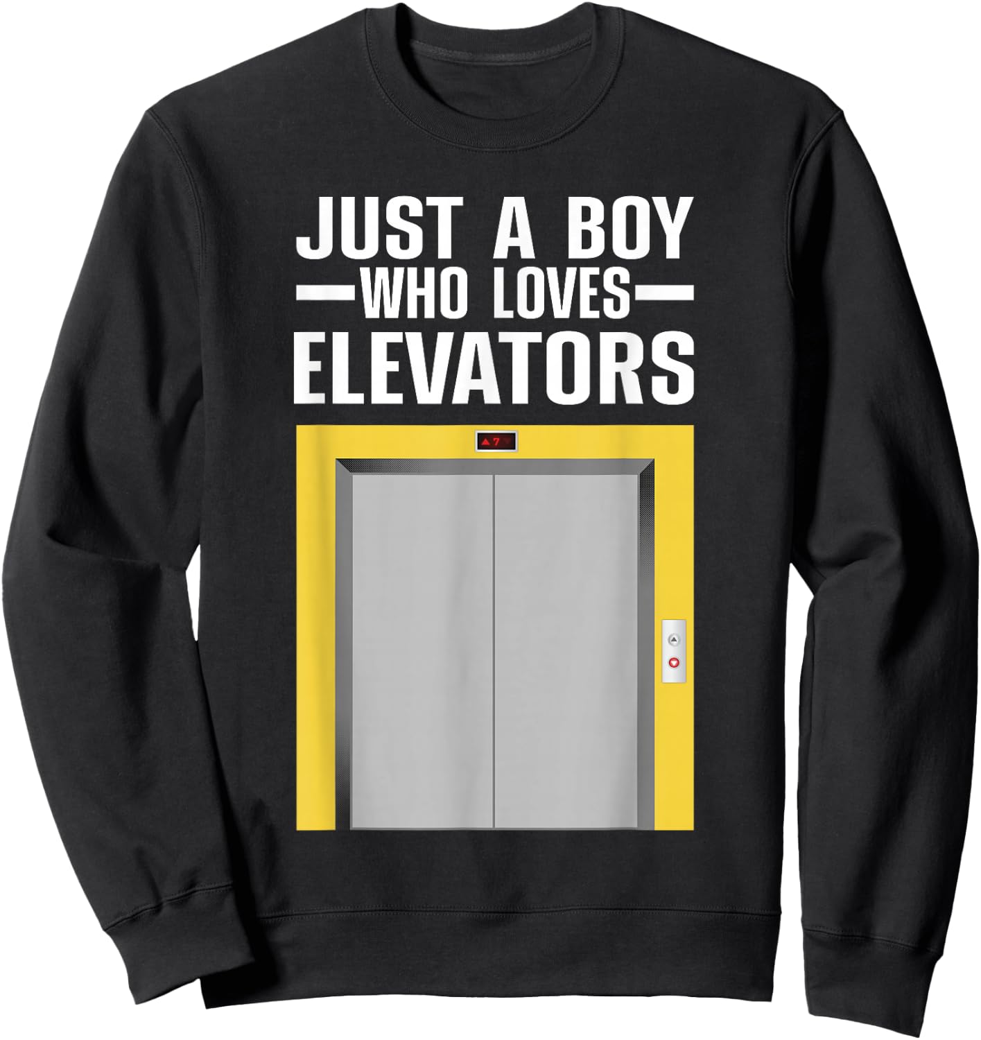 Cool Elevator Art Men Boys Kids Elevator Mechanic Inspector Sweatshirt - Sweatshirt | Black