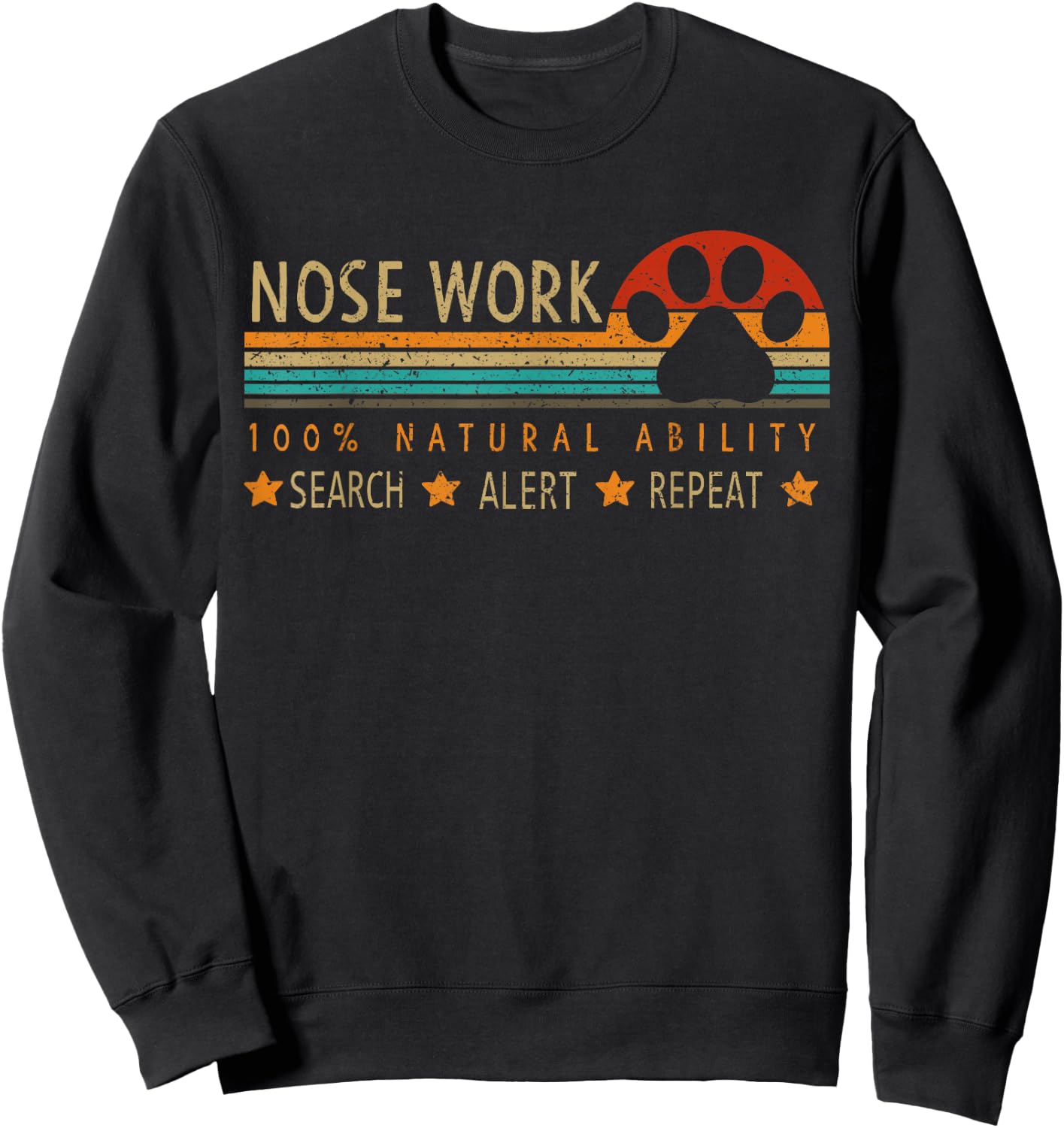 Nosework Dog sport Training Nose Work scent work for dogs Men Women Girls Kids Sweatshirt - Sweatshirt | Black