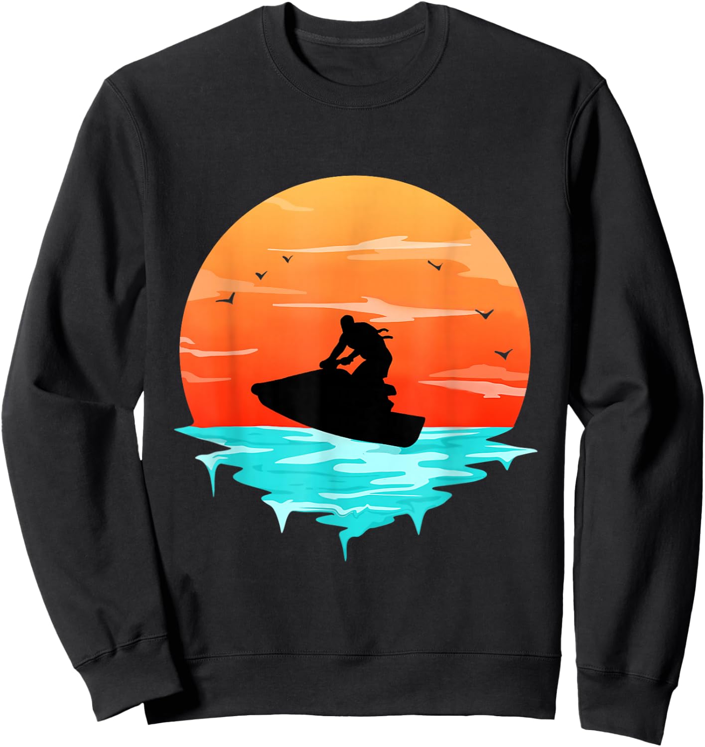 Jetski Seadoo Swimmer Watersports Jetskiing Racing Jet Ski Sweatshirt - Sweatshirt | Black