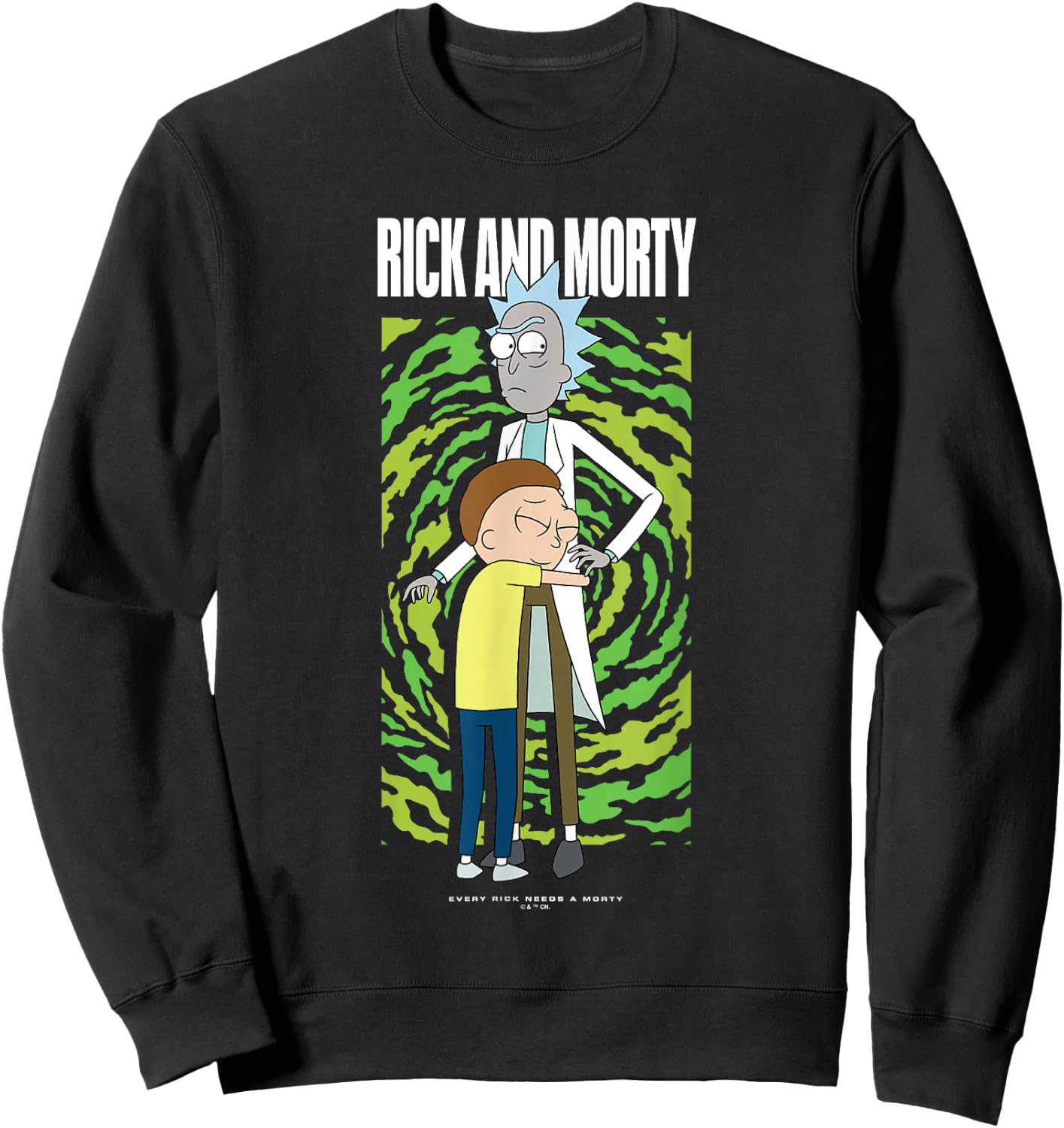 Rick And Morty Season 7 Every Rick Needs A Morty Weird Hug Sweatshirt - Sweatshirt | Black