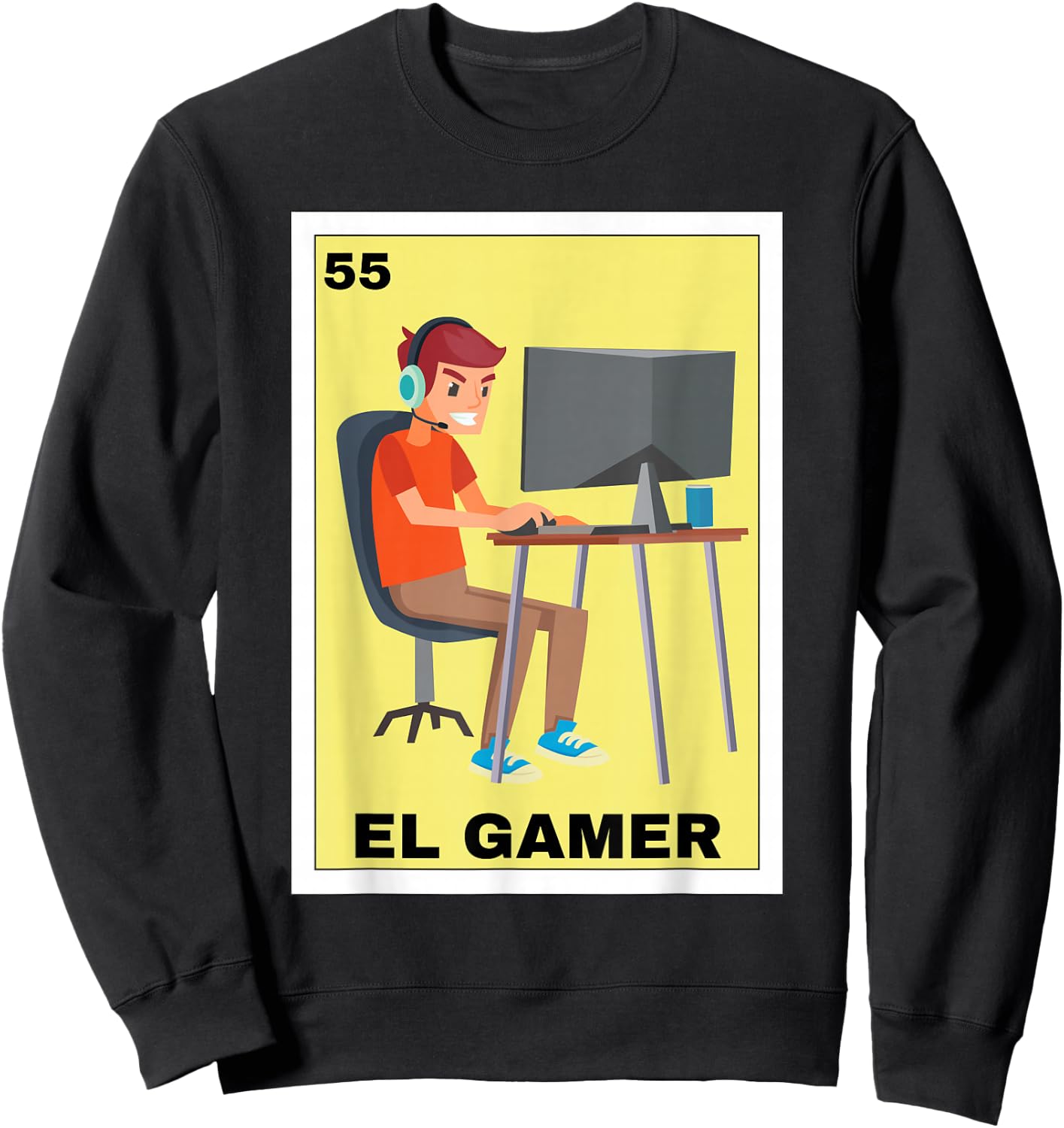 Funny Mexican Design for Gamers - El Gamer Sweatshirt - Sweatshirt | Black