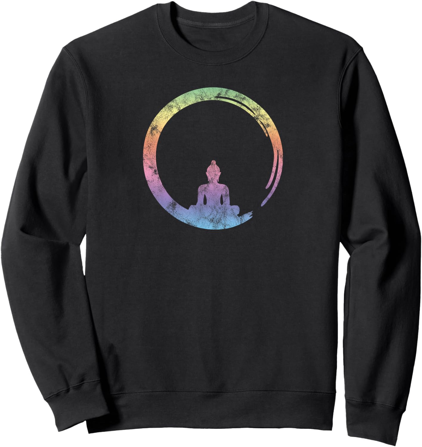 Enso, Zen, Circle, Symbol Buddhism Buddha Meditation Yoga Sweatshirt - Sweatshirt | Black
