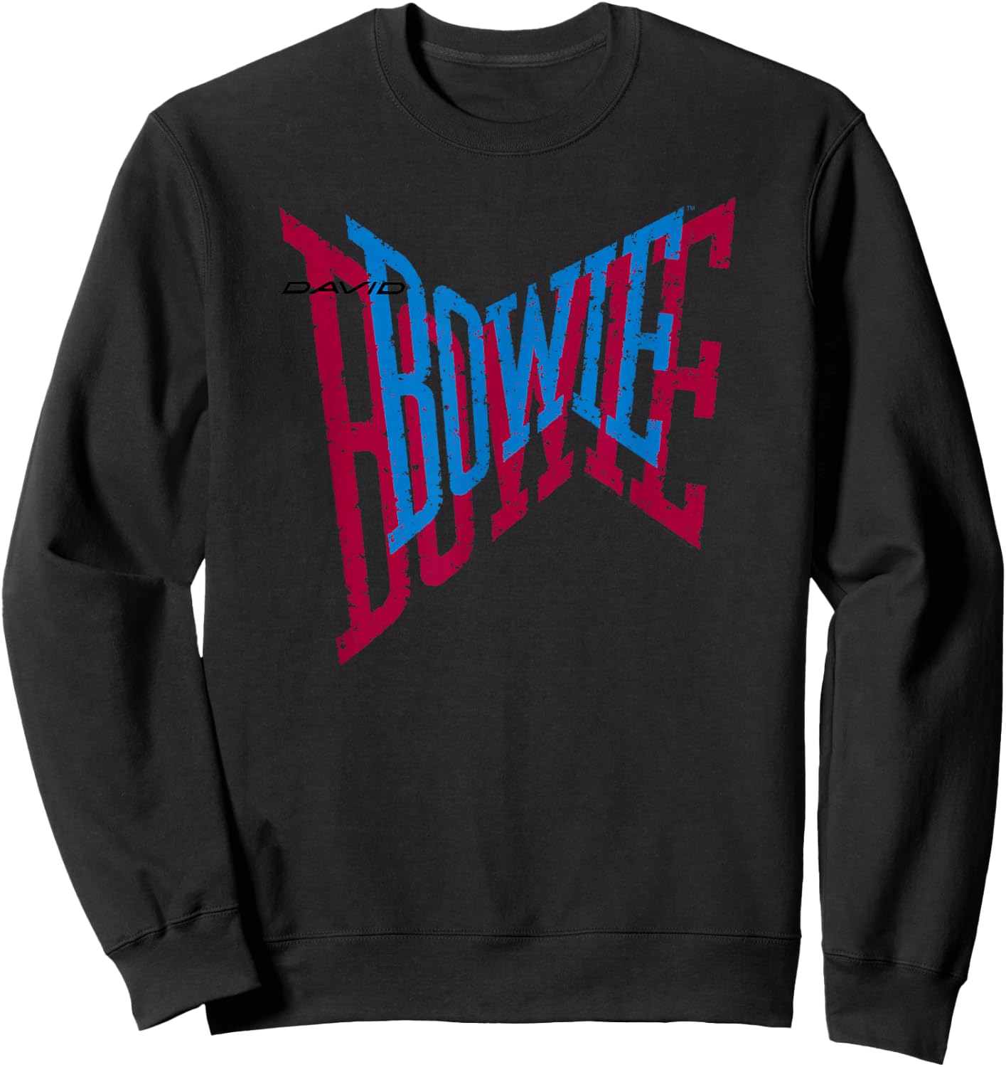 David Bowie - Bowie Bowie Logo Vintage Sweatshirt - Sweatshirt | Black