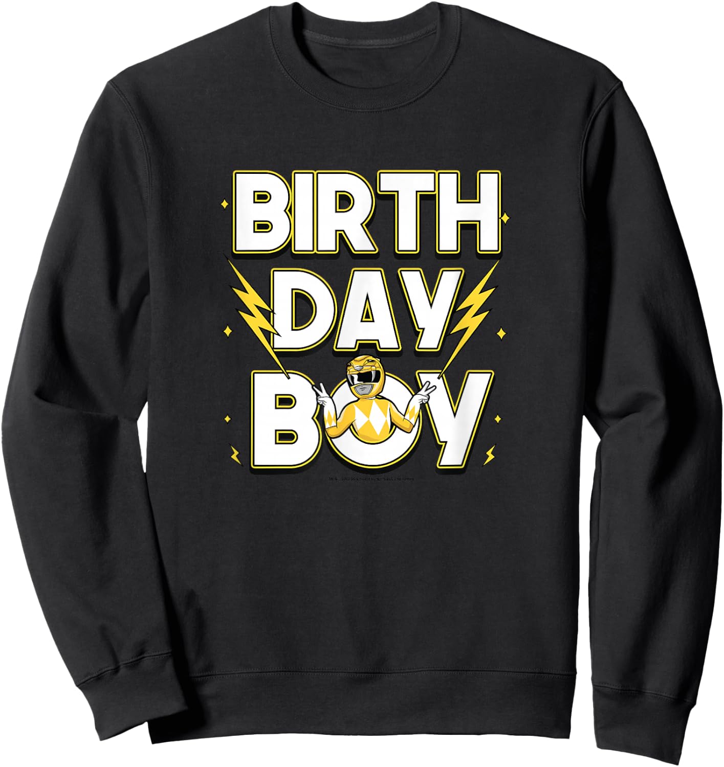 Power Rangers Birthday Boy Electrifying Yellow Ranger Sweatshirt - Sweatshirt | Black