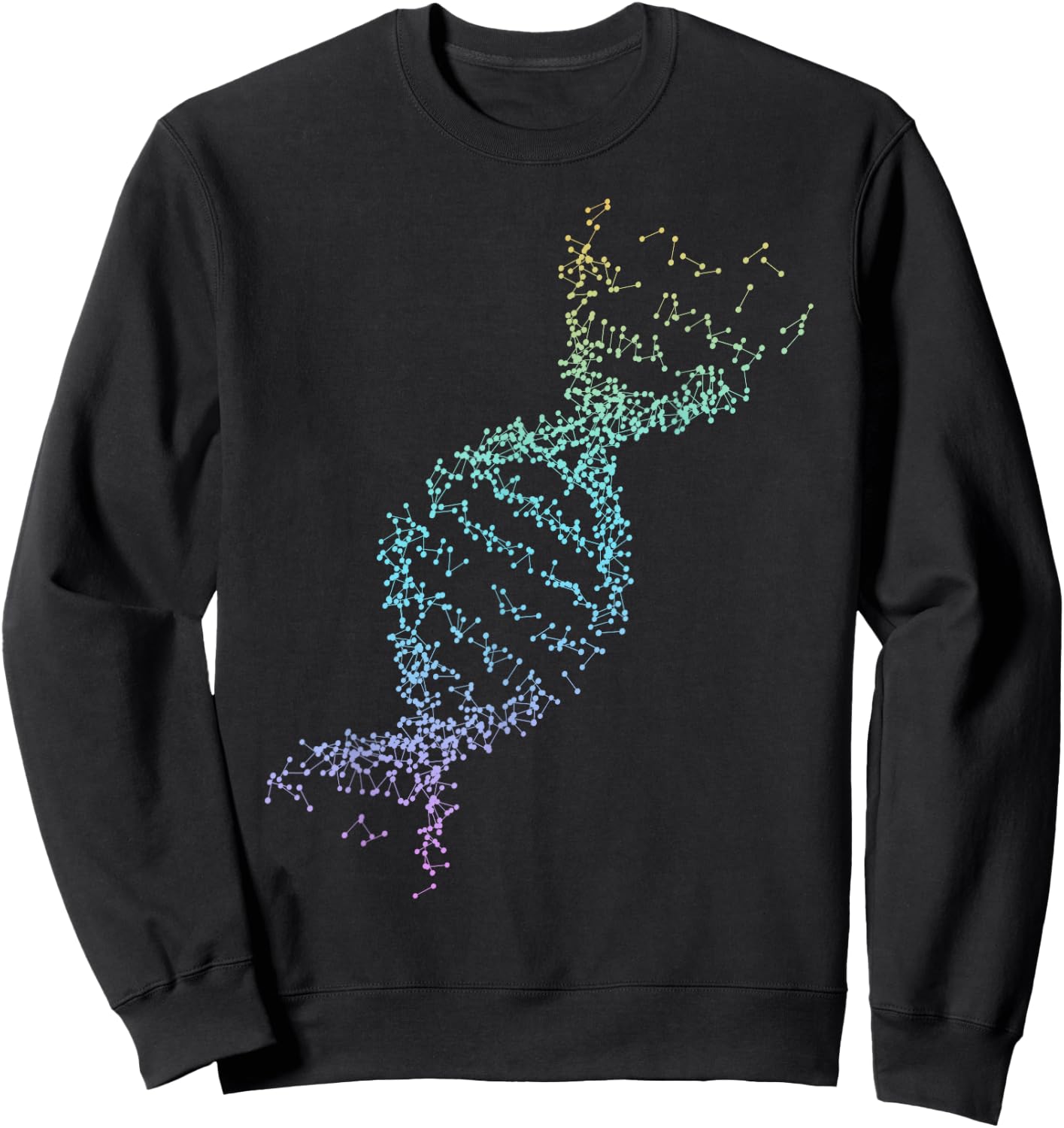 Nerdy Science 2021 DNA Double Helix Women Men Professor Funny Teacher Sweatshirt - Sweatshirt | Black