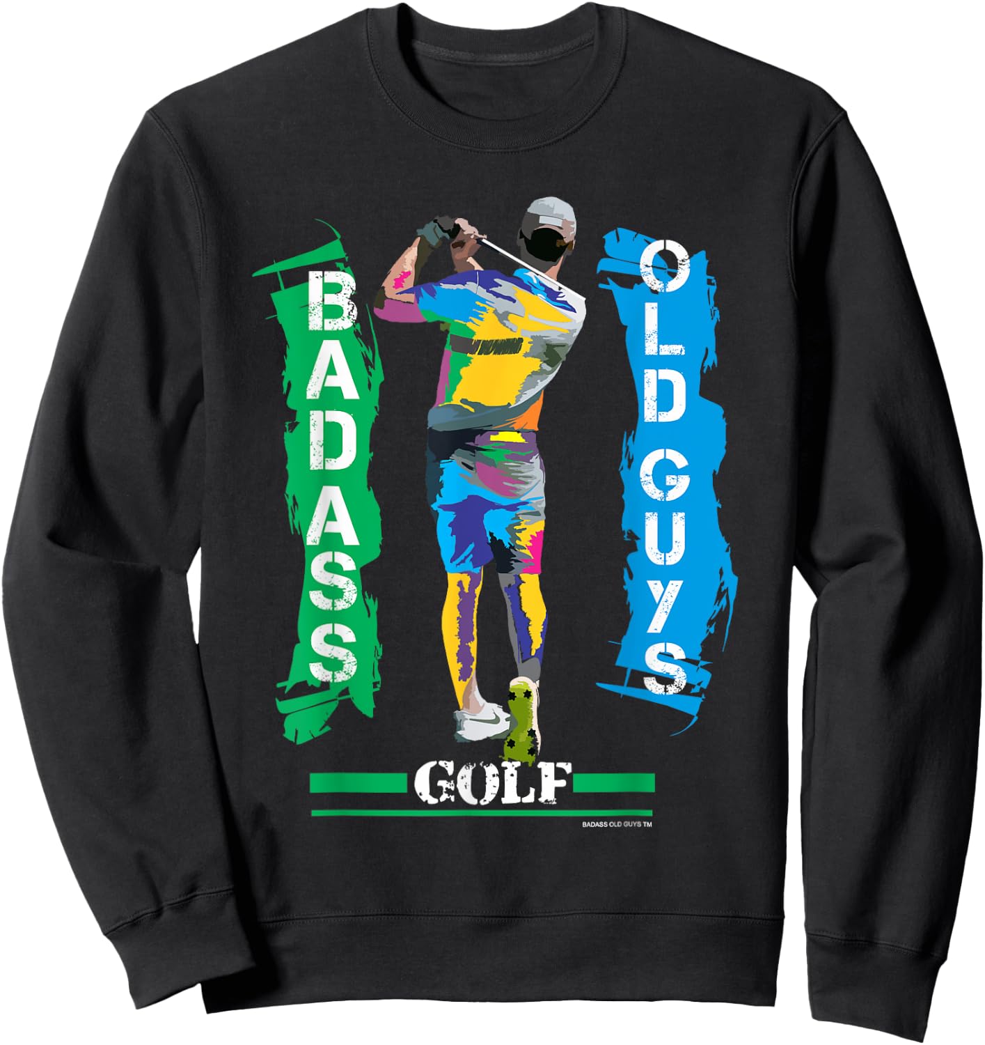 Badass Old Guys Golf Sweatshirt - Sweatshirt | Black