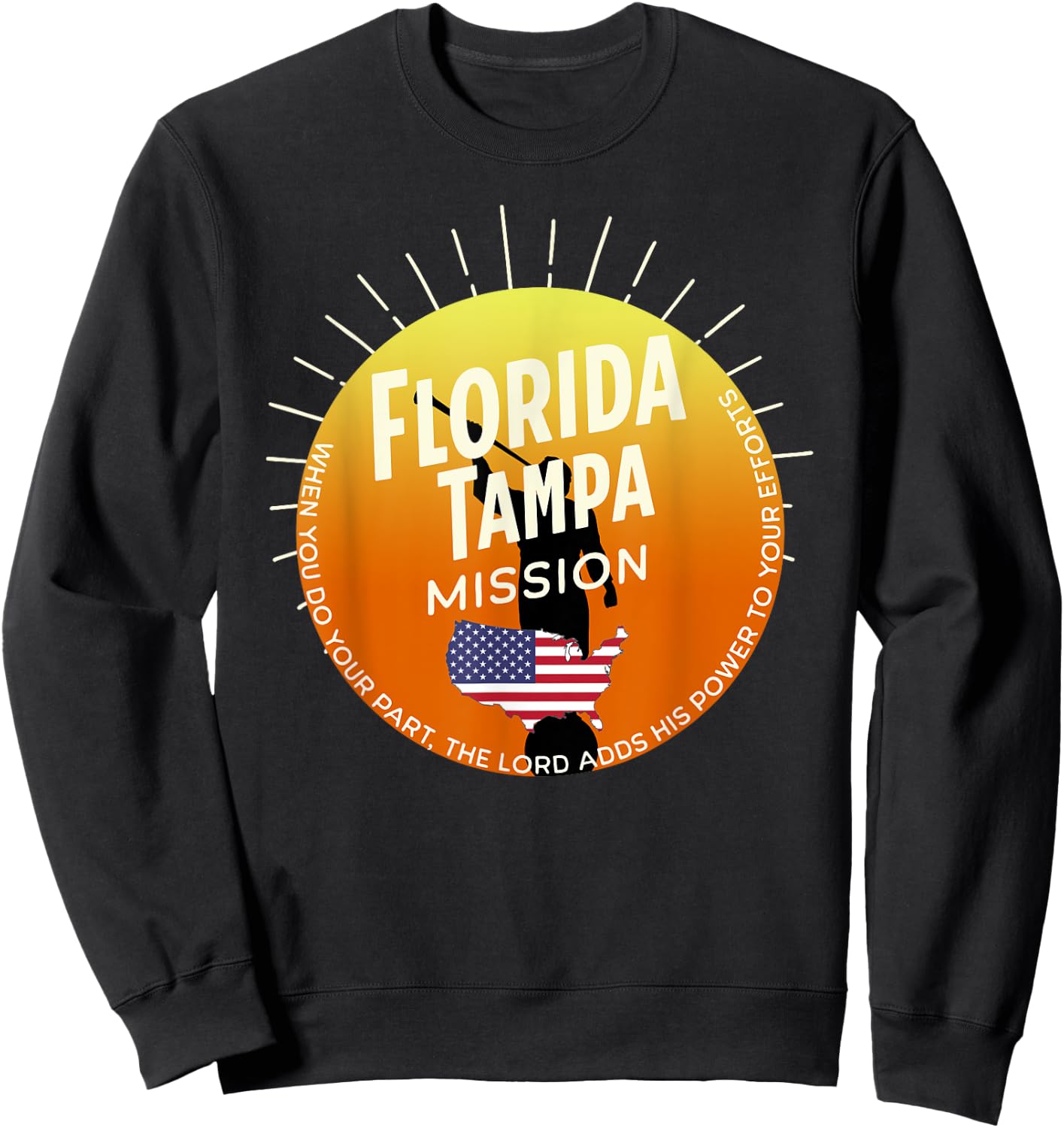 Florida Tampa Mormon LDS Mission Missionary Gift Sweatshirt - Sweatshirt | Black