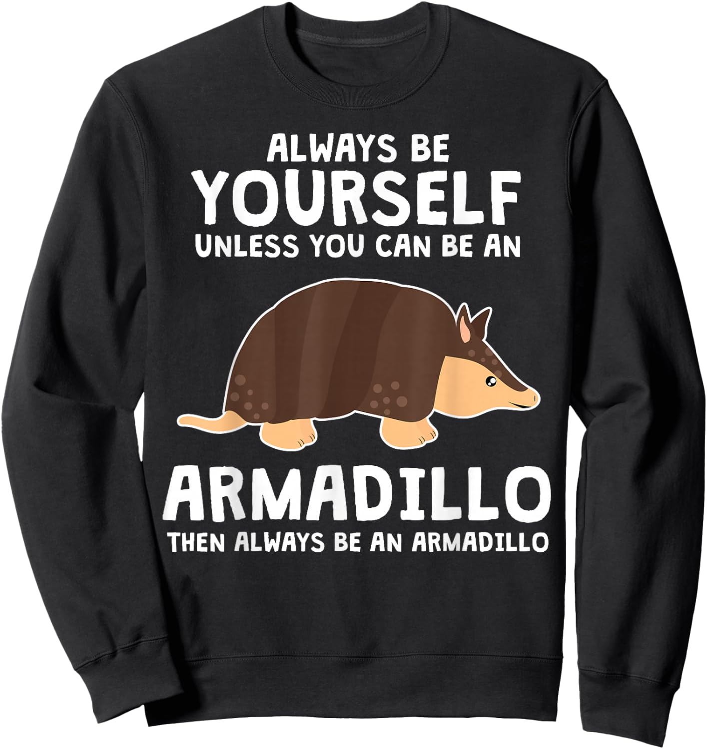 Kids Be A Armadillo Animal Outfit Clothes Gift Armadillo Sweatshirt - Sweatshirt | Black