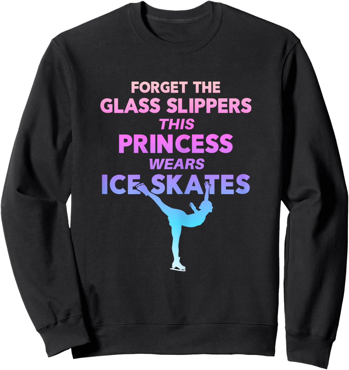 Figure Skating Shirt For Girls Teens and Women Sweatshirt - Sweatshirt | Black
