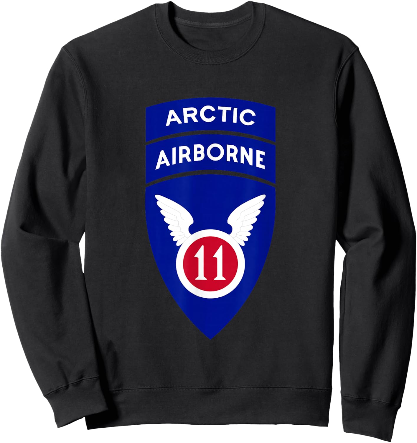11th Airborne Division Patch - Arctic Angels Sweatshirt - Sweatshirt | Black