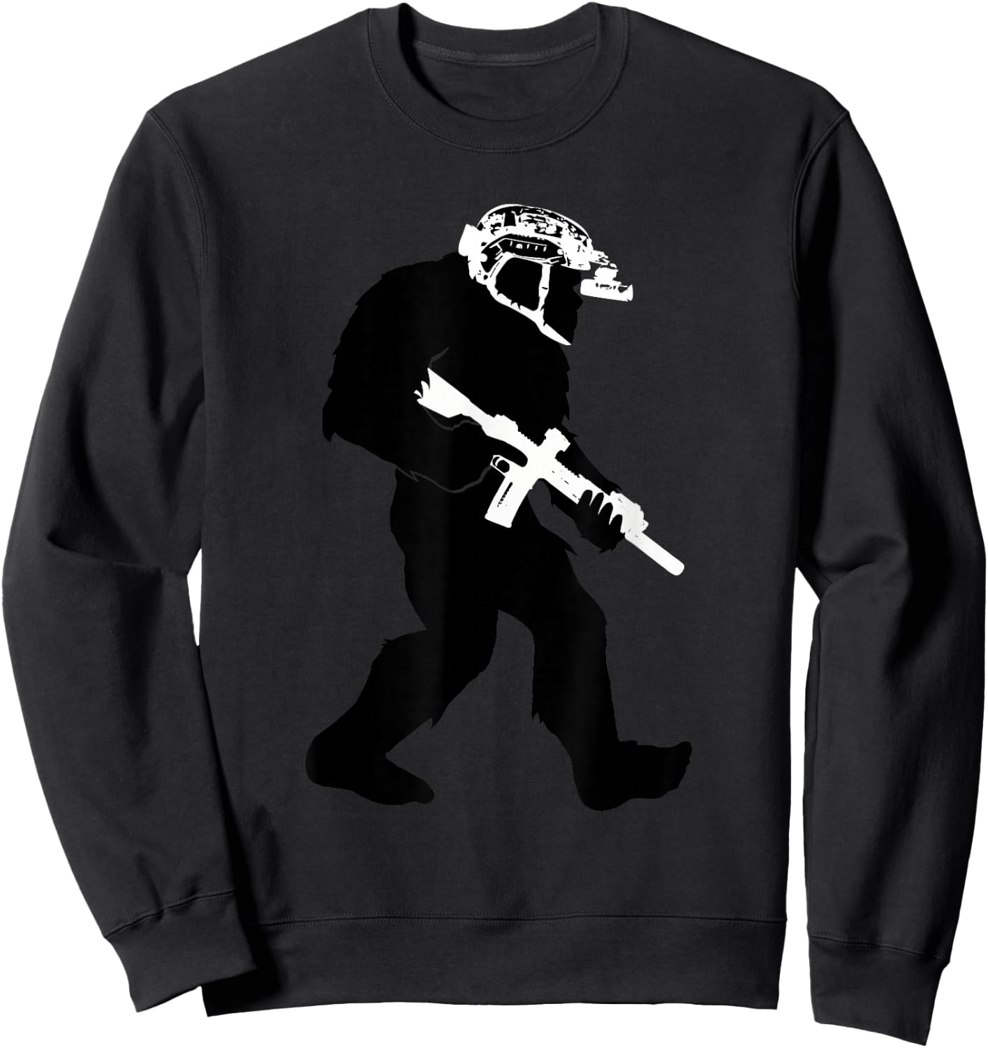 Funny Bigfoot Tactical Special Operations Division Sasquatch Sweatshirt - Sweatshirt | Black