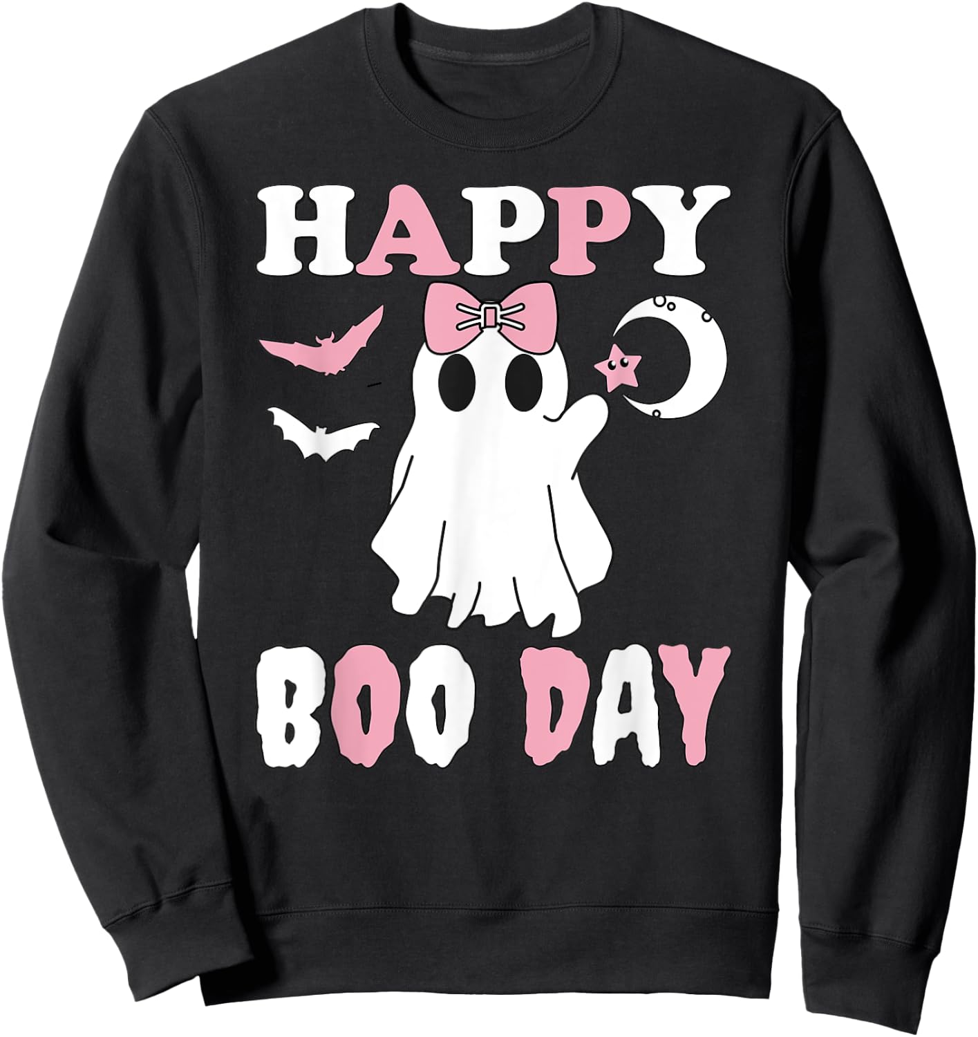 Happy Boo Day Girls Birthday Sweatshirt - Sweatshirt | Black