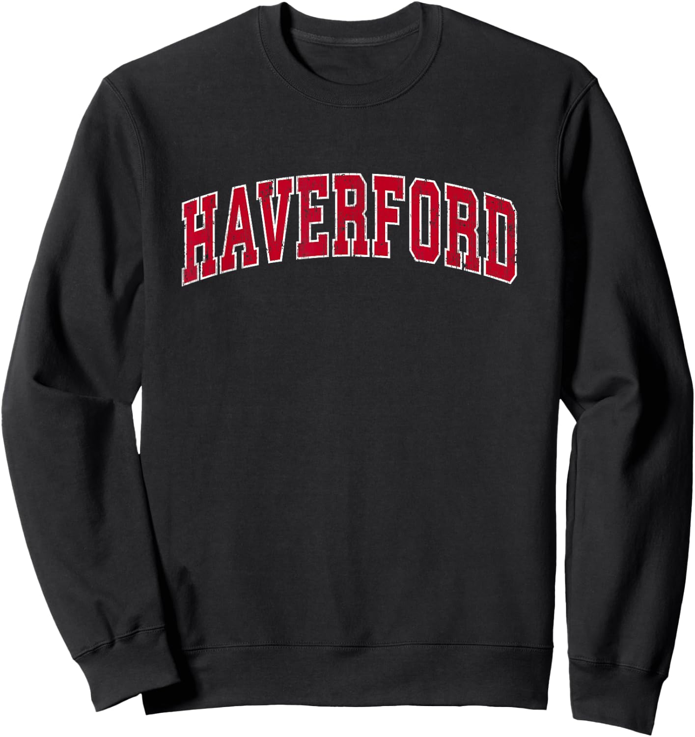 Haverford Pennsylvania PA Vintage Sports Design Red Design Sweatshirt - Sweatshirt | Black