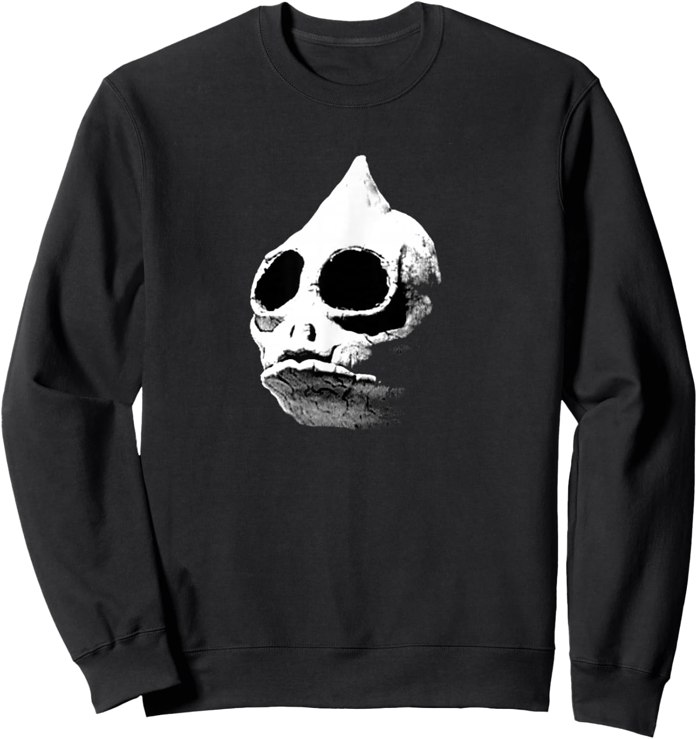Retro Sleestak reptilian skull graphic Sweatshirt - Sweatshirt | Black