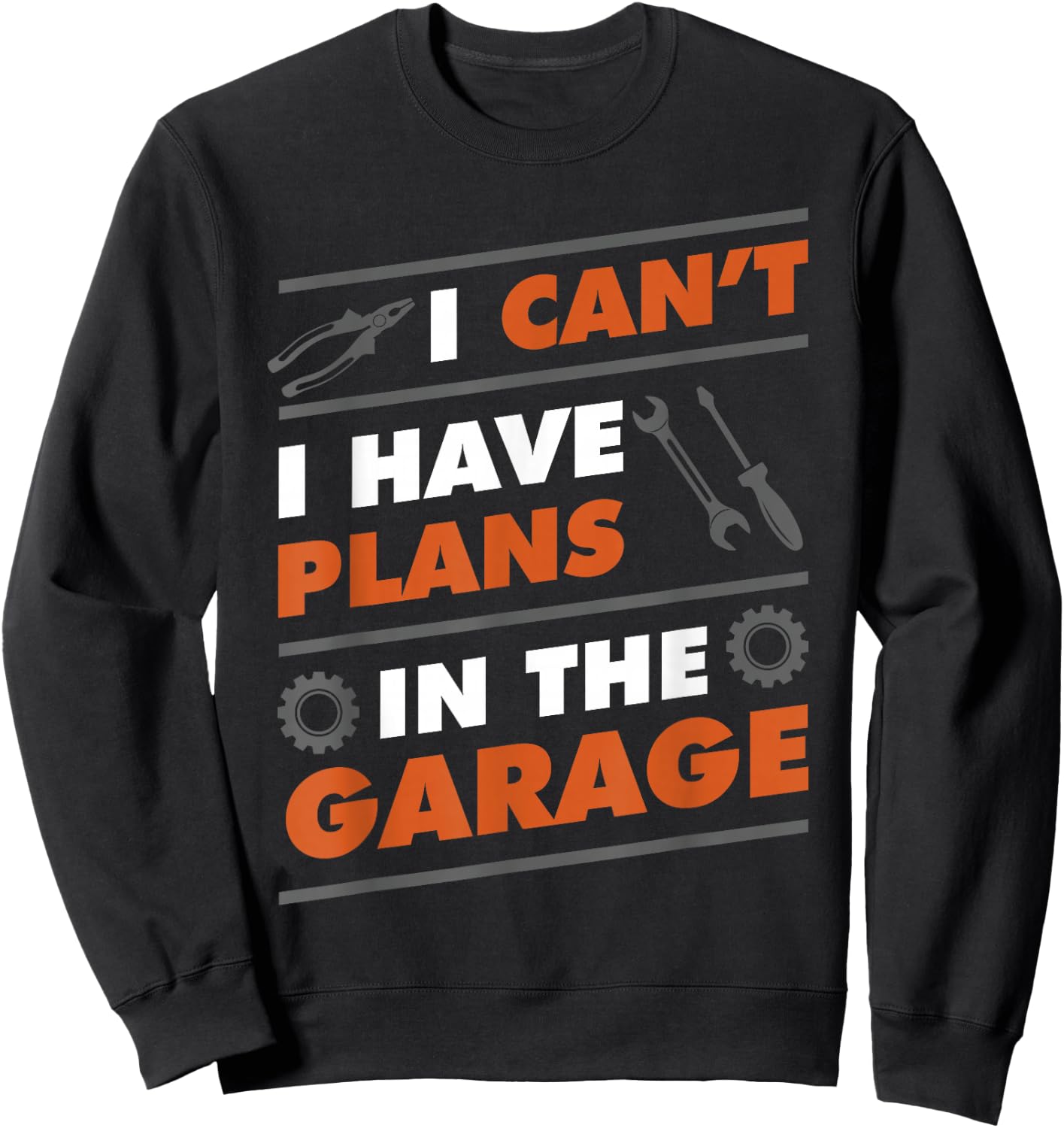 Funny Mechanic Tools Garage - Guys Man Cave Tinker Sweatshirt - Sweatshirt | Black