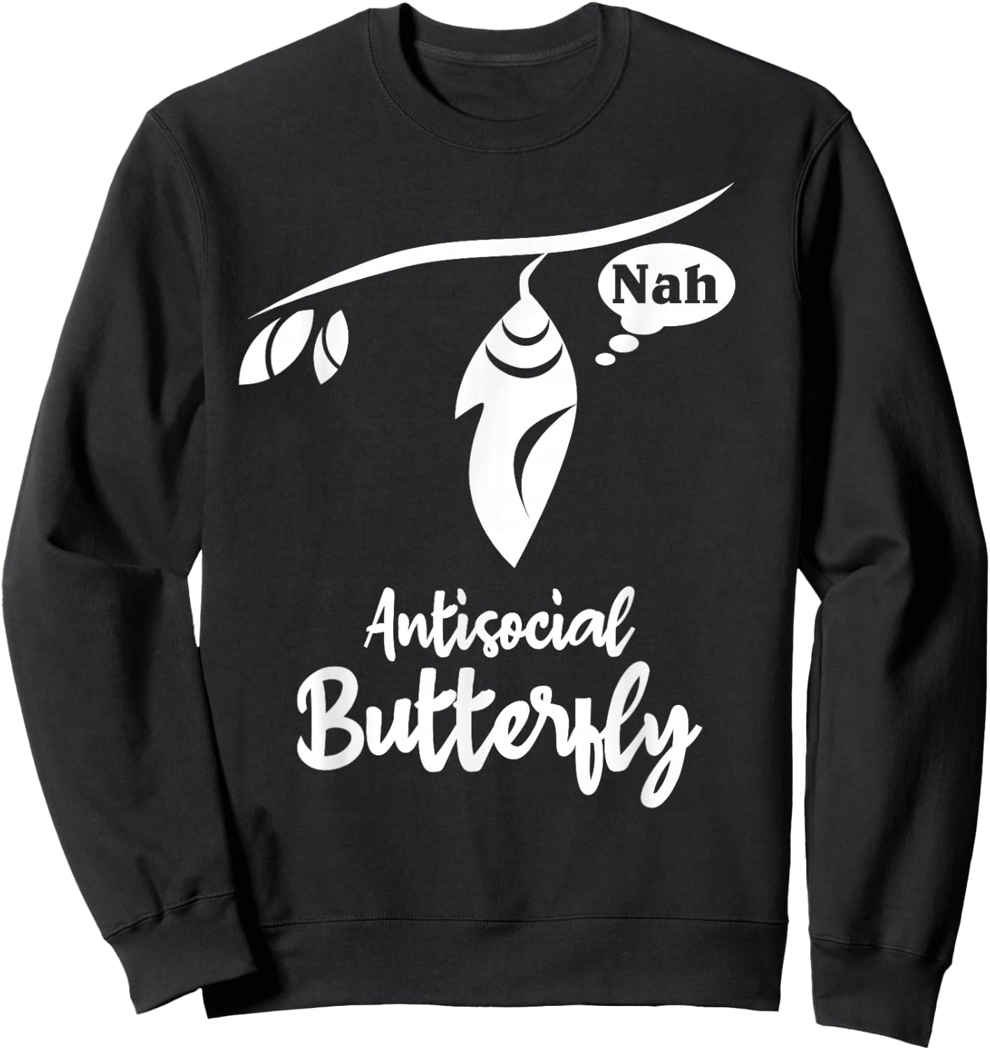Antisocial Butterfly - Introvert Shirt Sweatshirt - Sweatshirt | Black
