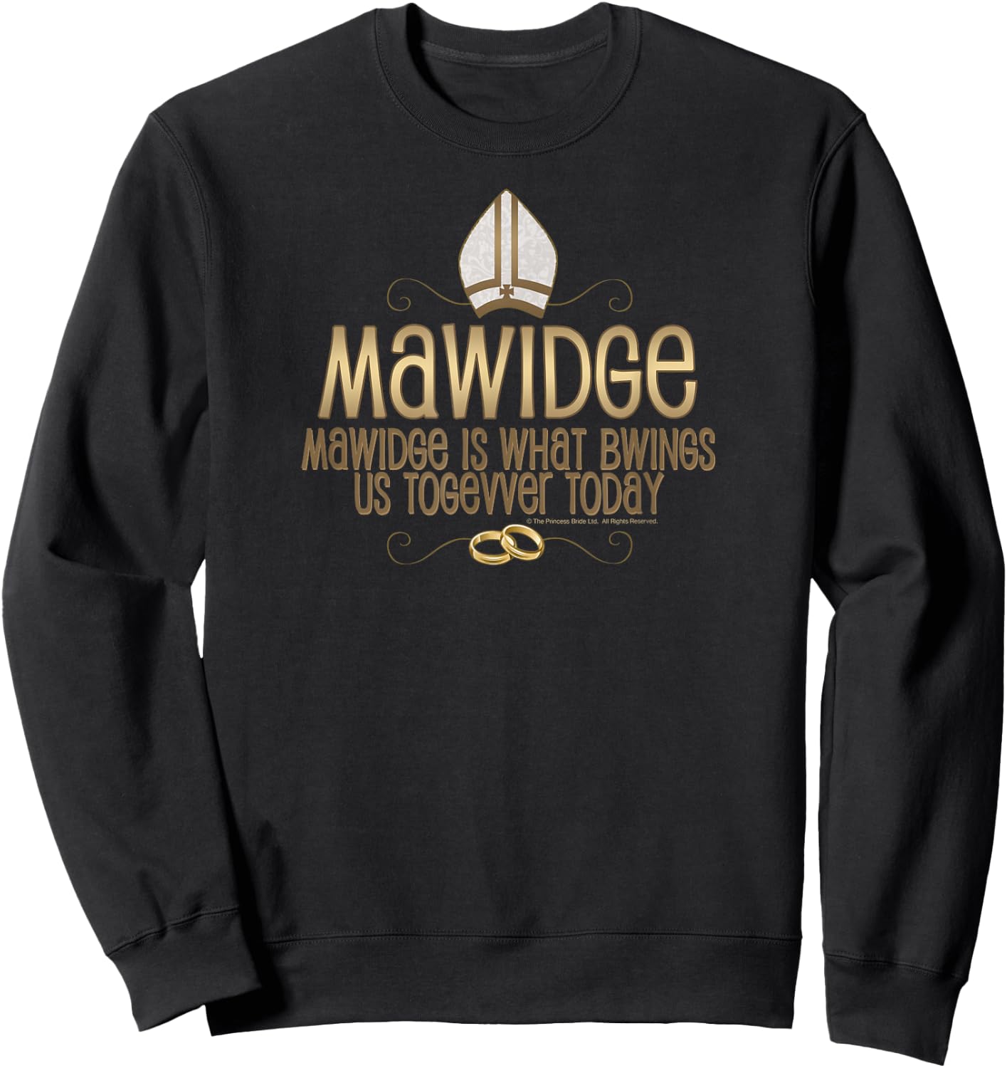 Princess Bride Mawidge Wedding Sweatshirt - Sweatshirt | Black