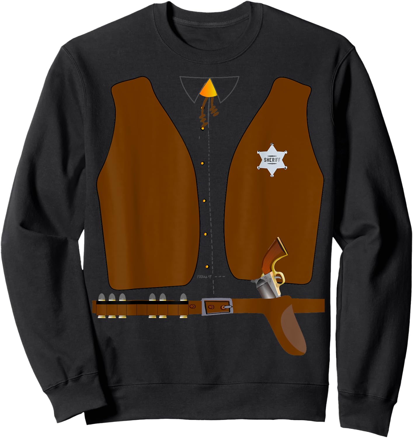 Old Style Western Sheriff and Deputy S. Halloween Costume Sweatshirt - Sweatshirt | Black