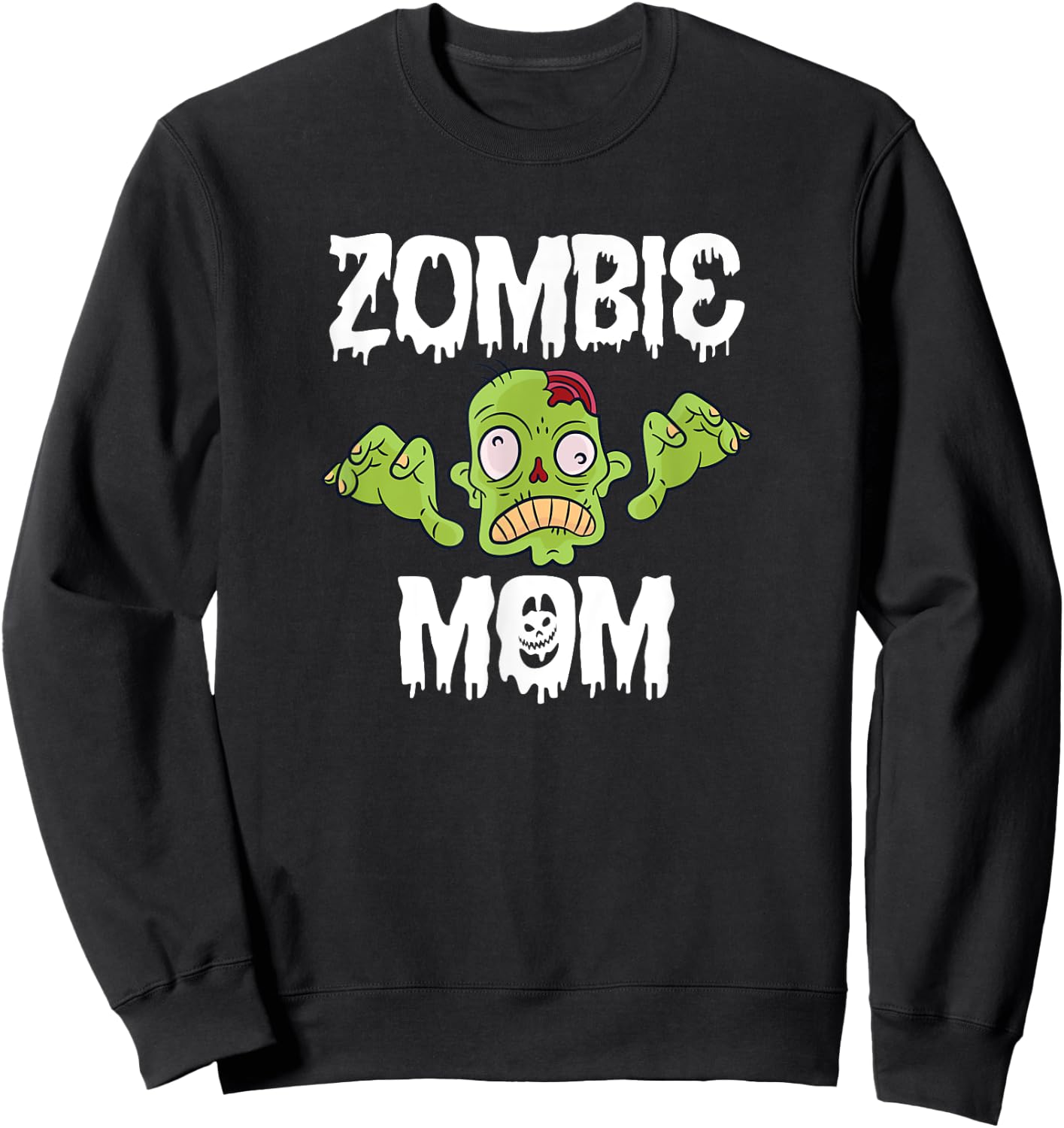 Zombie Mom Mother Matching Family Halloween Sweatshirt - Sweatshirt | Black