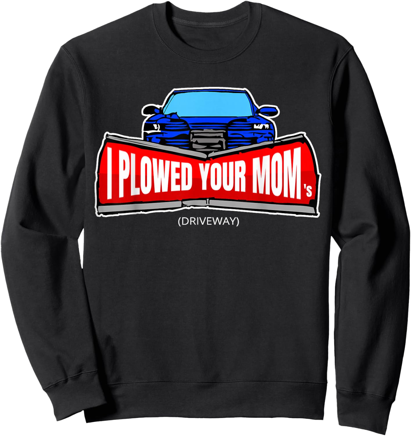 Men's Funny Snow Plow Truck Shirt Sweatshirt - Sweatshirt | Black