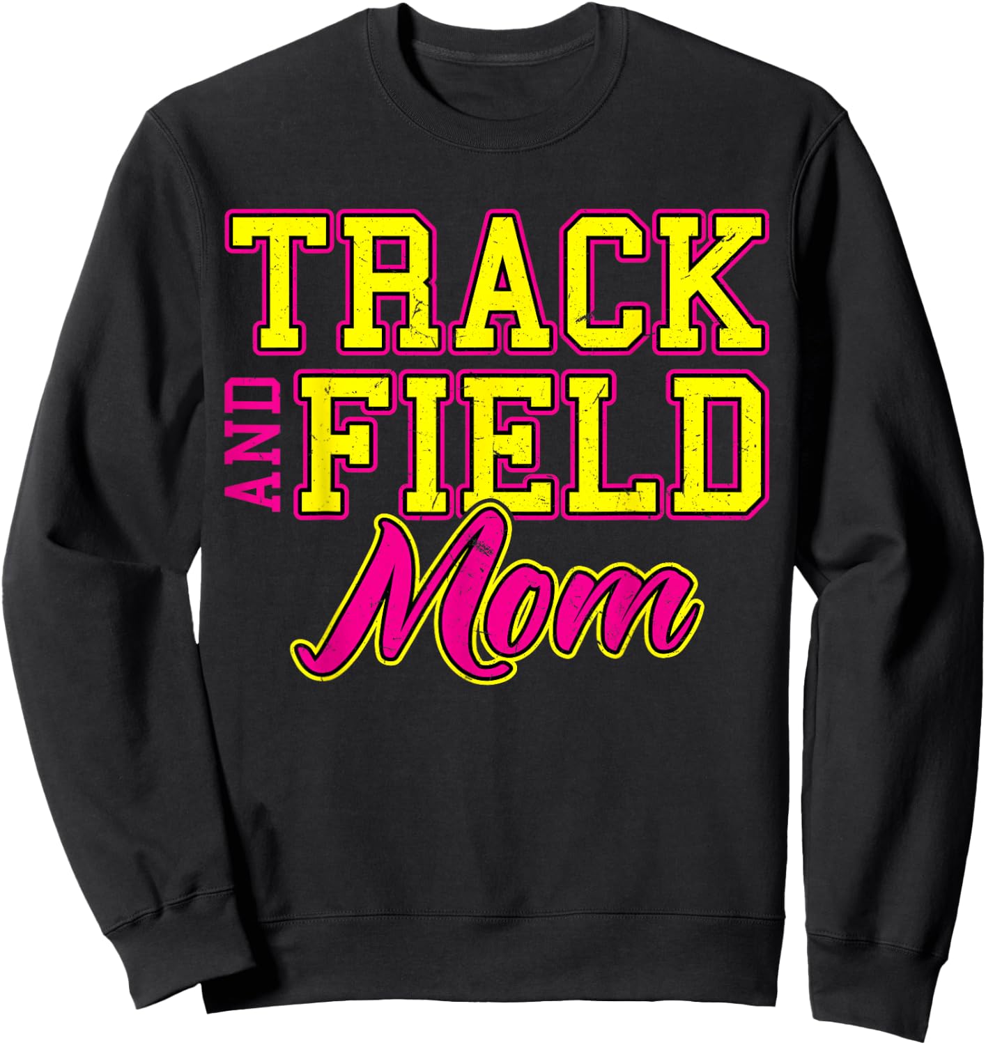 Track And Field Mom Sweatshirt - Sweatshirt | Black