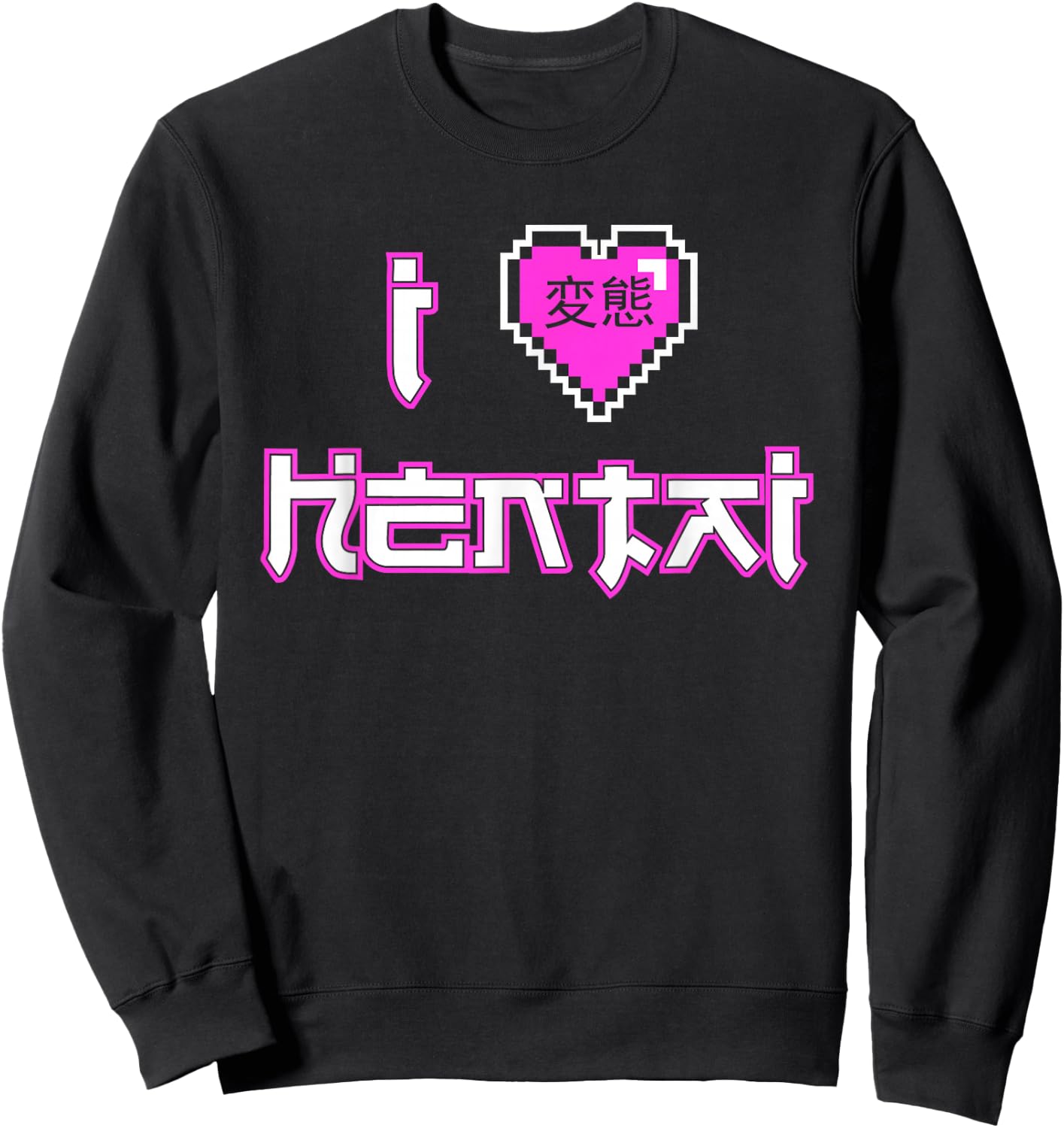 Funny Hentai Anime - Retro I Heart Hentai Sweatshirt - Sweatshirt | Black