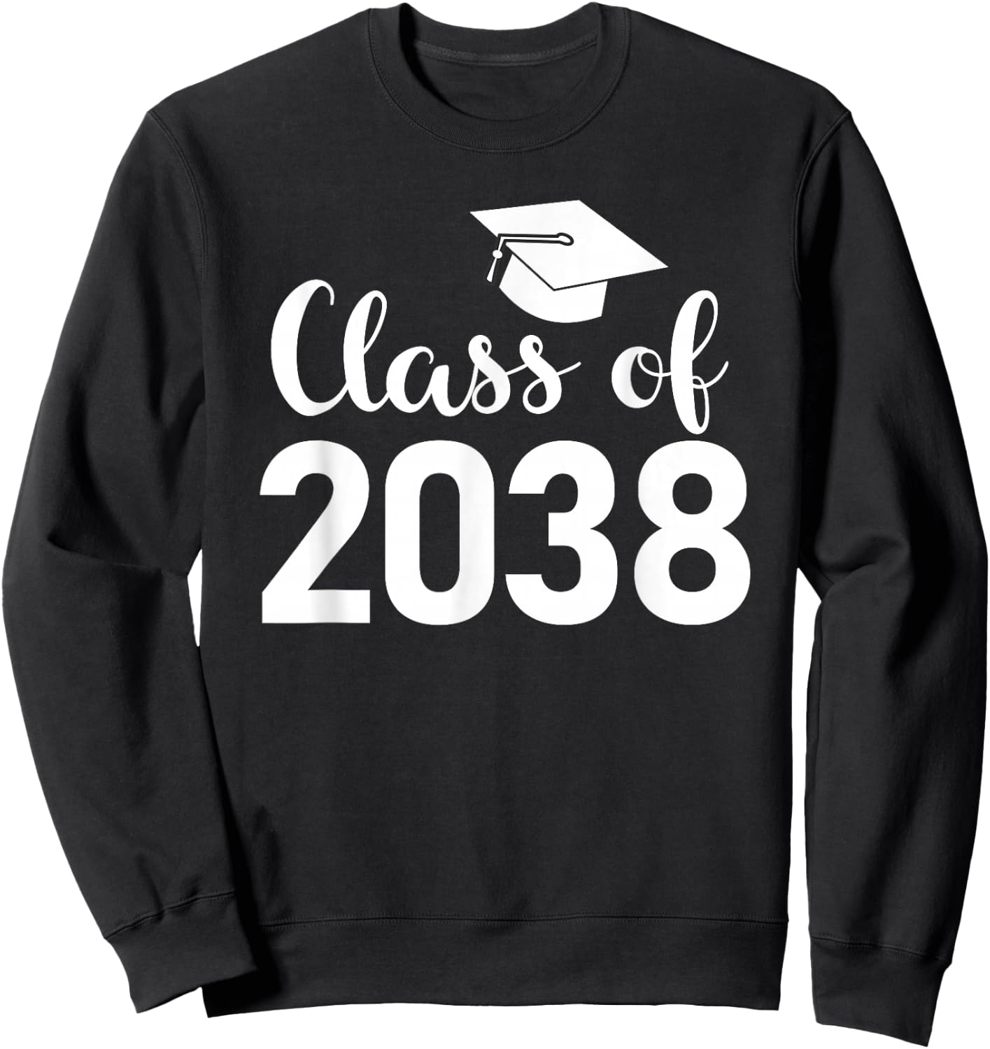 Class of 2038 Grow With Me - Handprints Go on the Back Sweatshirt - Sweatshirt | Black