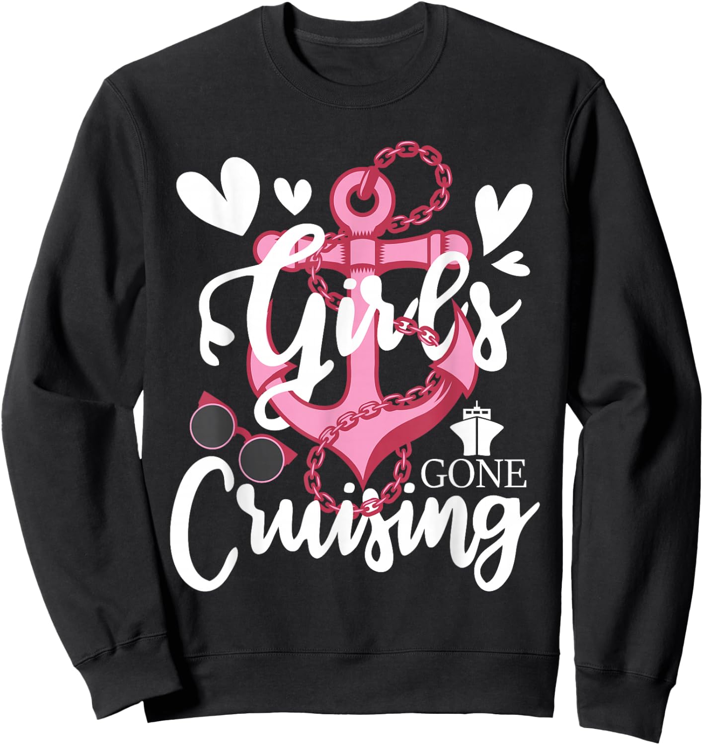 Girls Gone Cruising - Cruise Ship Lover Cruiser Grils Trip Small Sweatshirt - Sweatshirt | Black