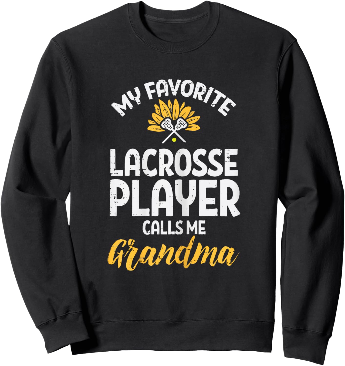 Favorit Lacrosse Player Grandma Lax Family Nana Mimi Women Sweatshirt - Sweatshirt | Black