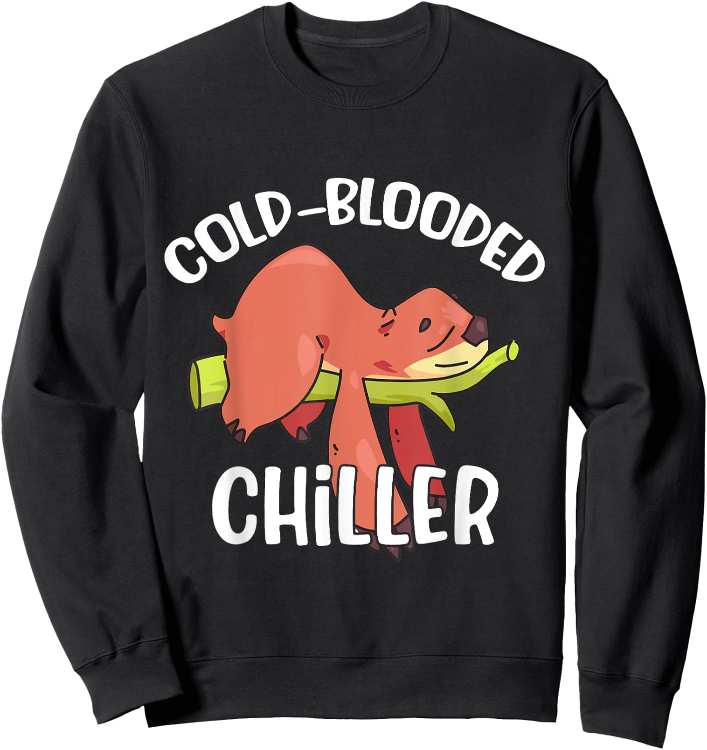 Cold Blooded Lazy Sloth Chiller Sweatshirt - Sweatshirt | Black