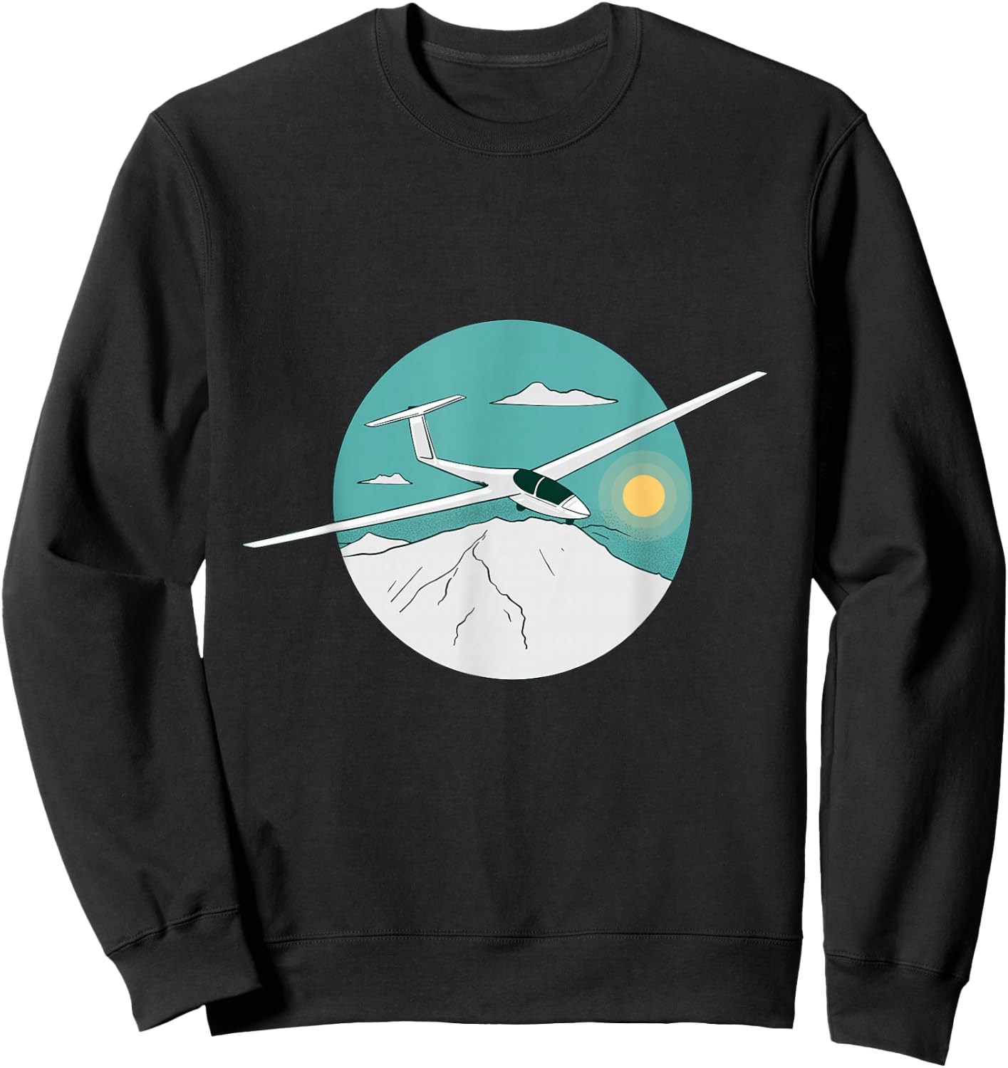 Glider Plane Pilot Sailflying Sweatshirt - Sweatshirt | Black