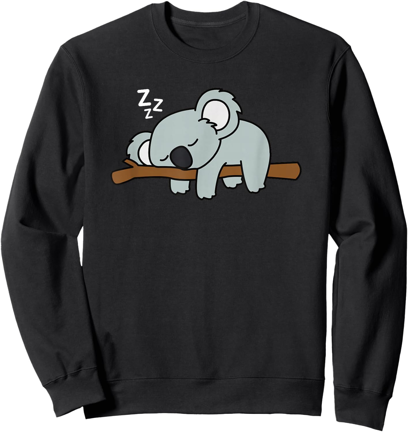 Adorable Australian Animal Tired Sleeping Cute Koala Bear Sweatshirt - Sweatshirt | Black