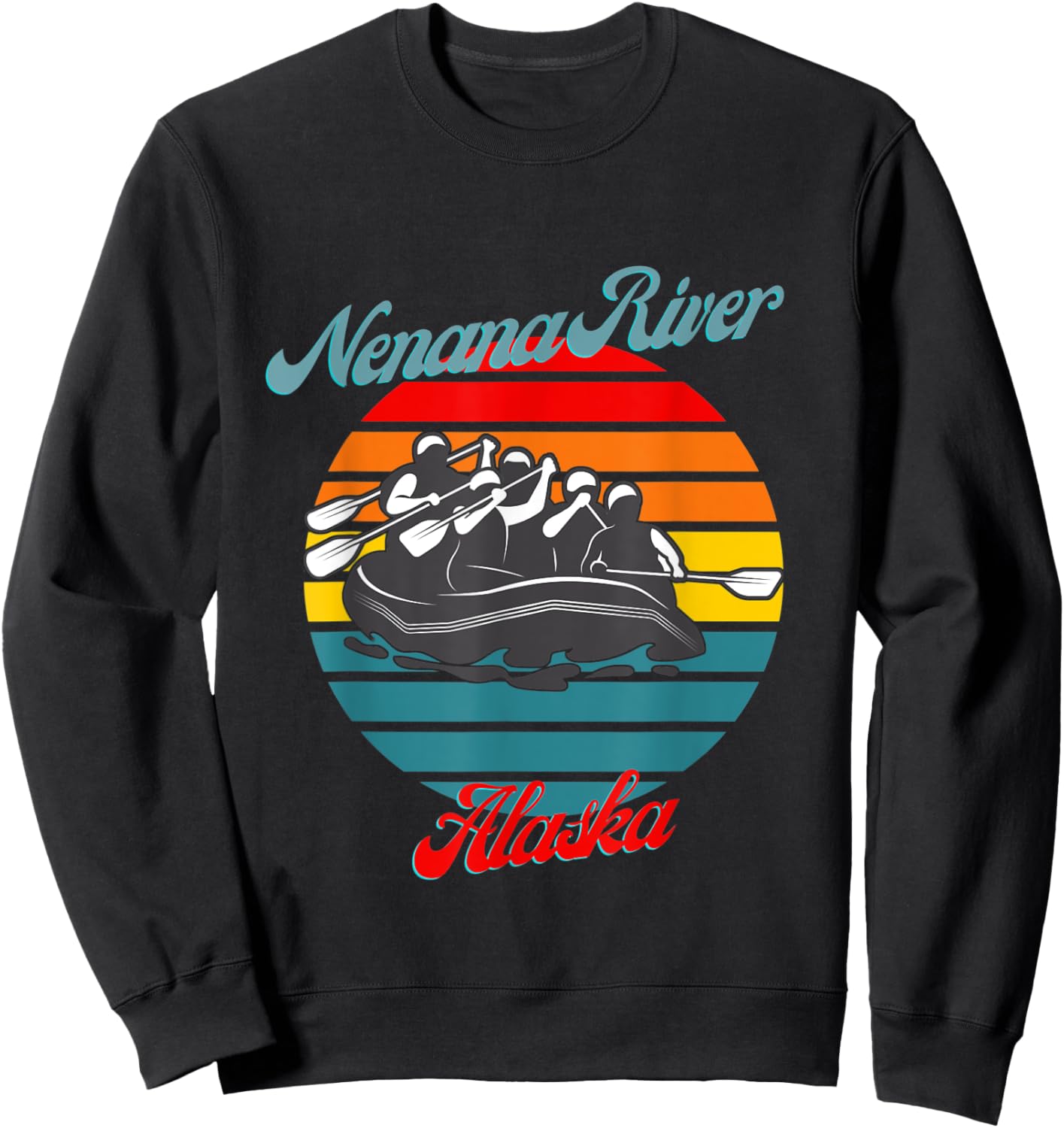 Nenana River Alaska White Water Rafting Canoeing Sweatshirt - Sweatshirt | Black