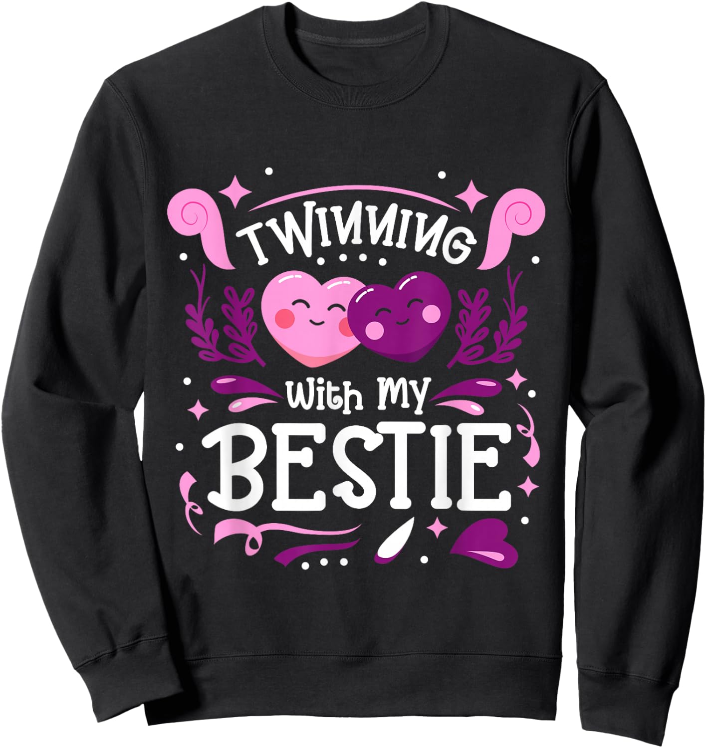 Spirit Week Twinning with My Bestie Friends Matching Sweatshirt - Sweatshirt | Black