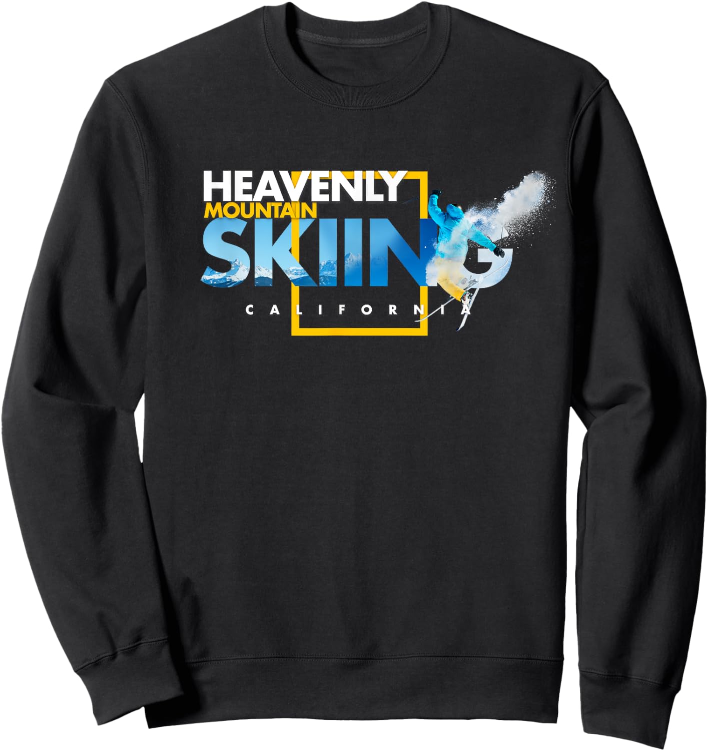 Heavenly Mountain California Ski Sweatshirt - Sweatshirt | Black