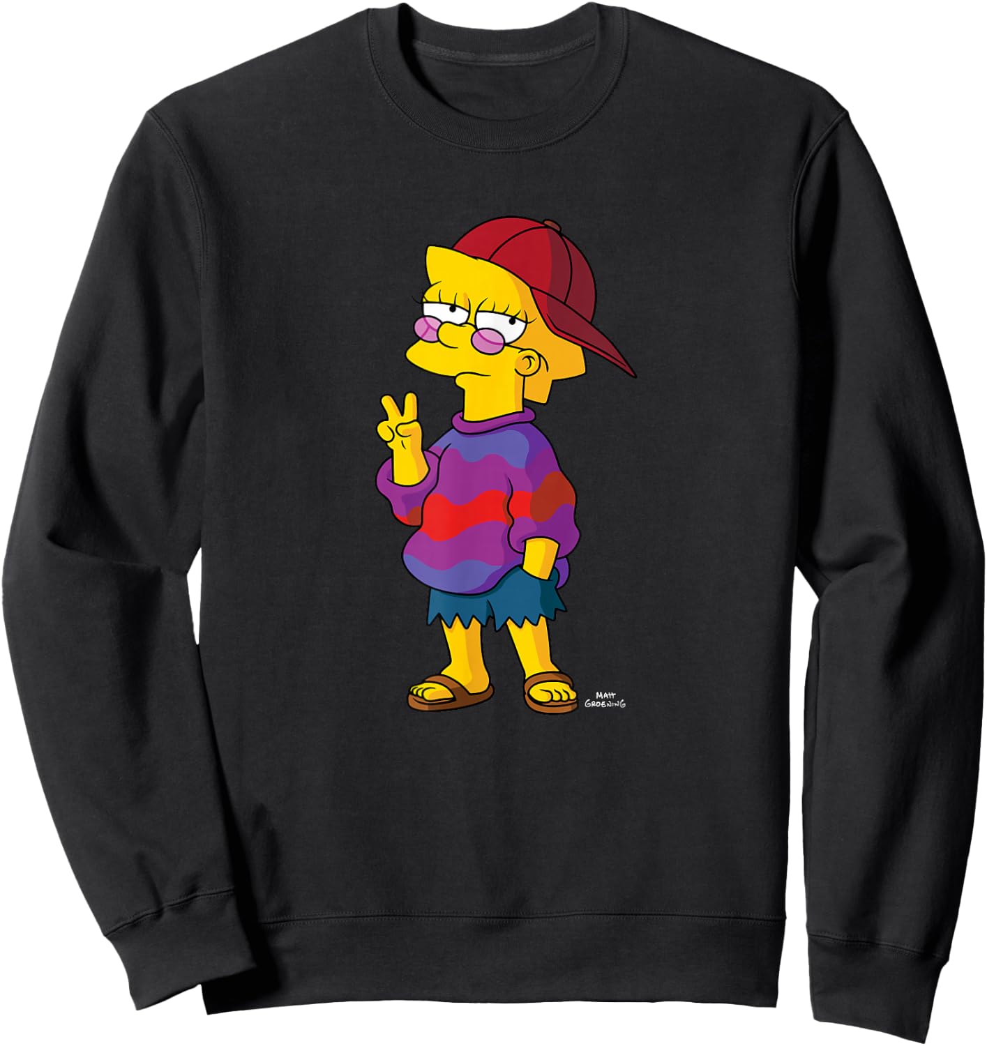 The Simpsons Cool Kid Lisa Sweatshirt - Sweatshirt | Black