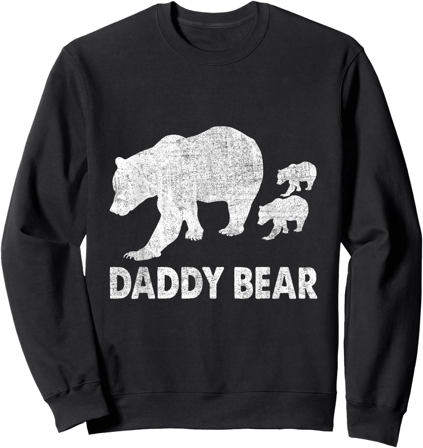 Daddy Bear 2 Cubs Daddy Bear Twin Dad 2 Kids Fathers Day Sweatshirt - Sweatshirt | Black