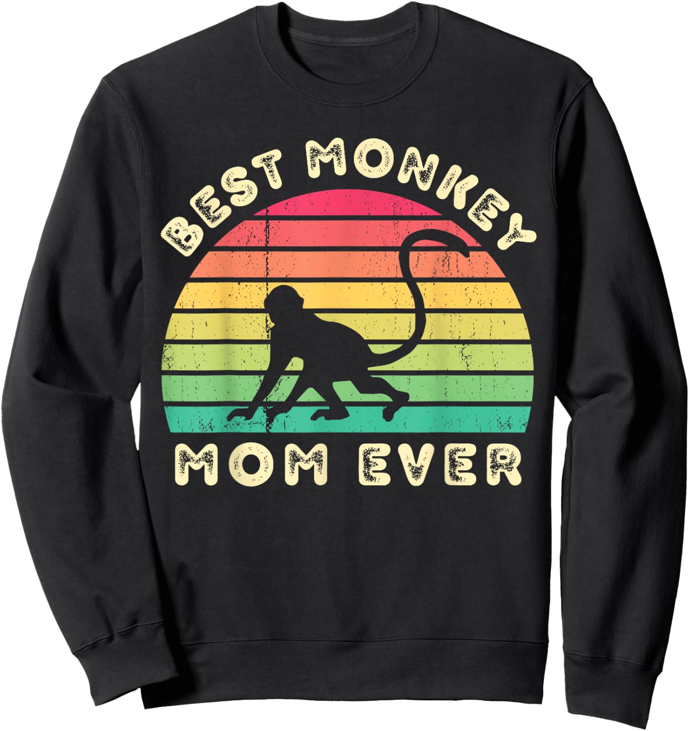 Best monkey Mom Ever mothers day Sweatshirt - Sweatshirt | Black
