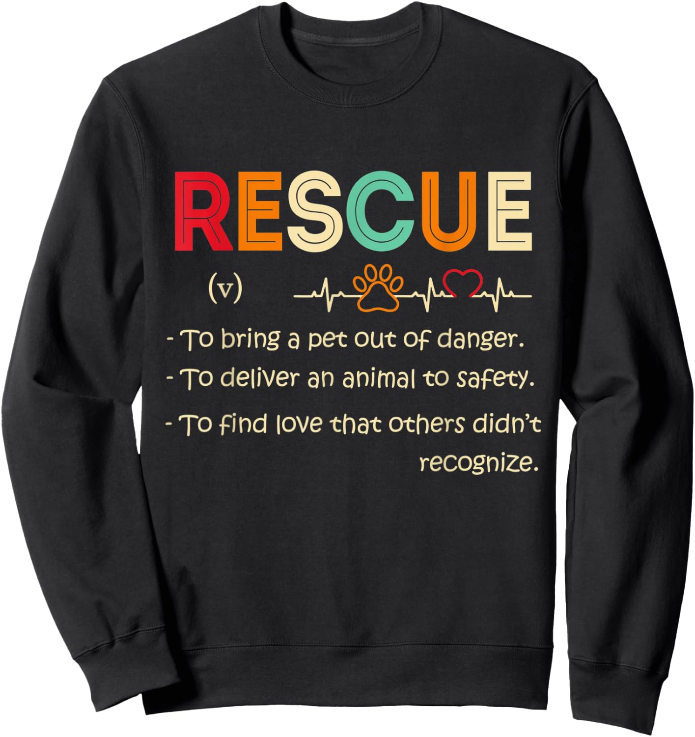 Definition Rescue Animal Women Men Sweatshirt - Sweatshirt | Black