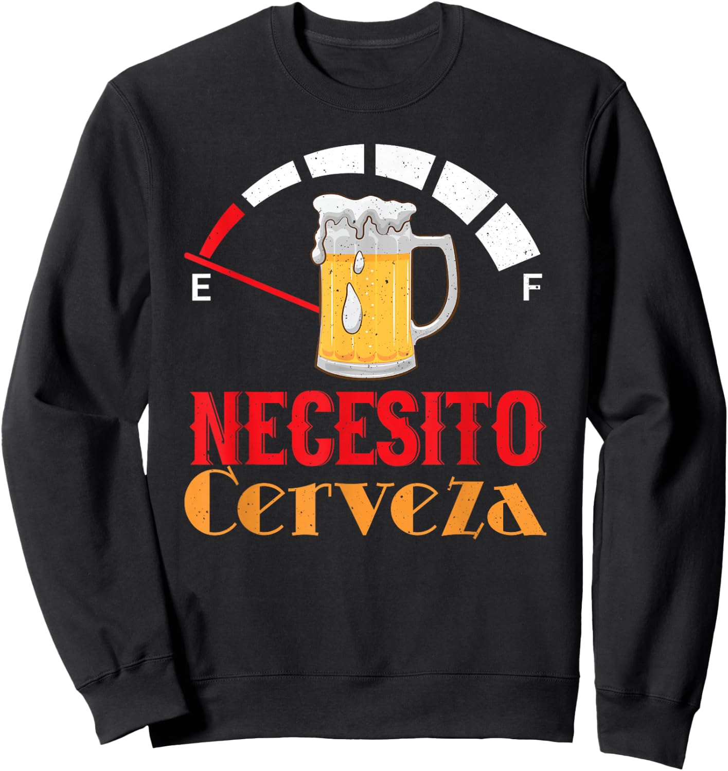 Necesito Cerveza Mexican Beer Funny Sweatshirt - Sweatshirt | Black
