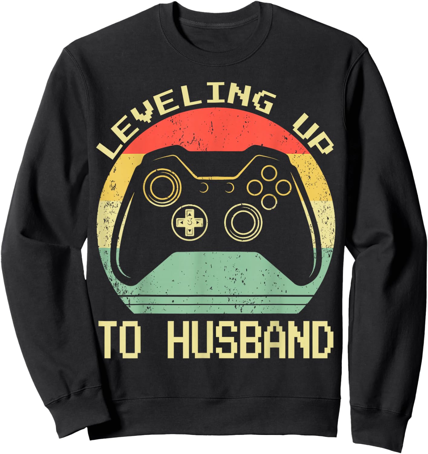 Leveling Up To Husband Gaming Couples Matching Engagement Sweatshirt - Sweatshirt | Black