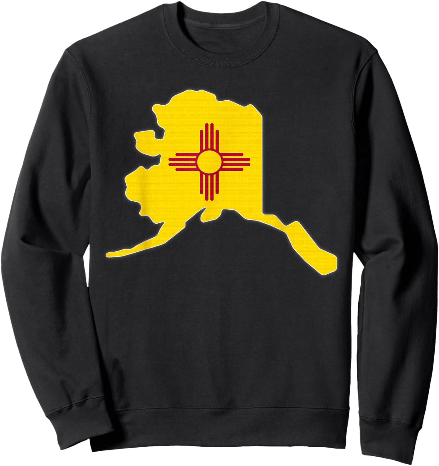ALASKA STATE MAP NEW MEXICO NM Flag Roots Men Women Gift Sweatshirt - Sweatshirt | Black