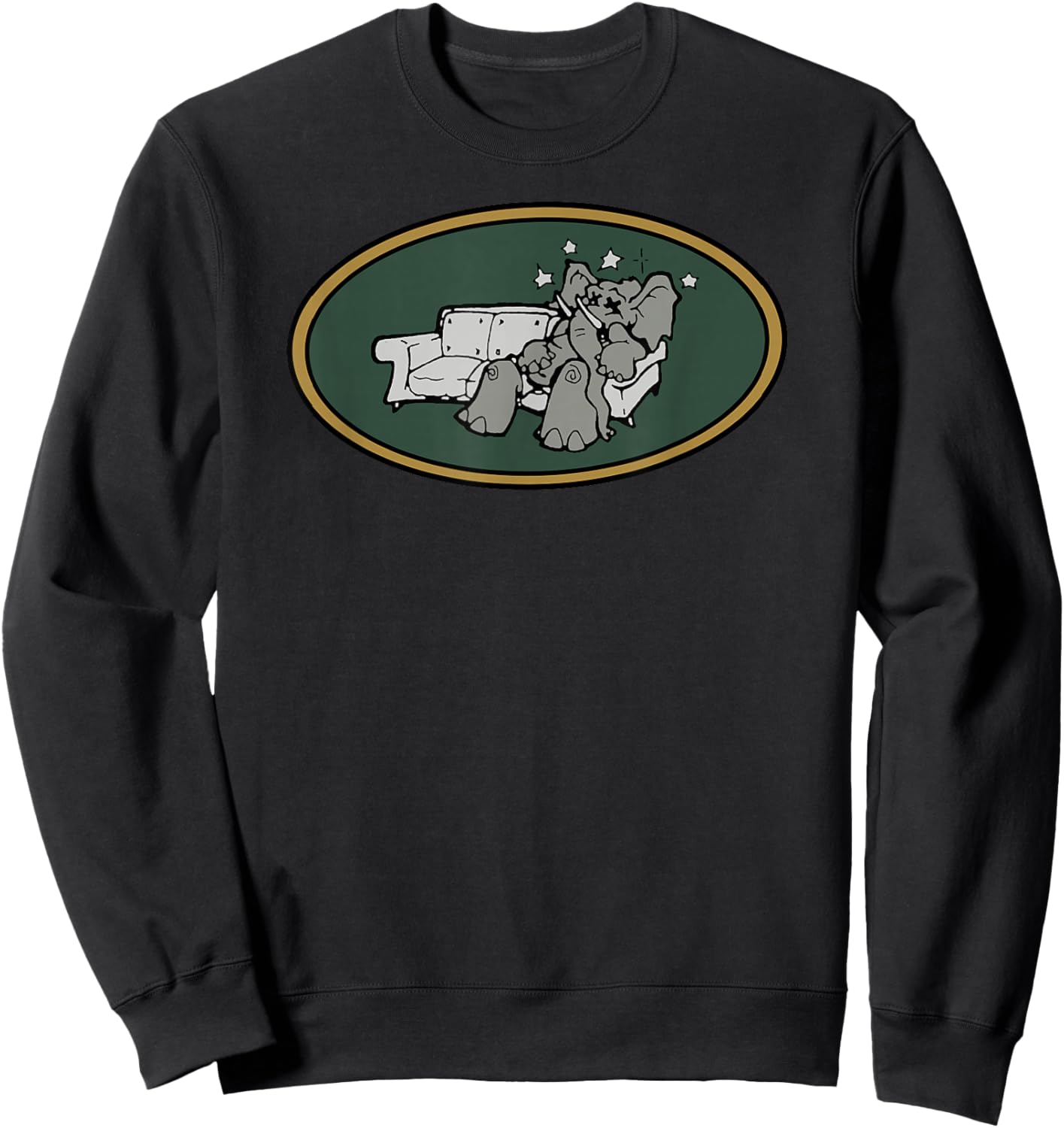Brooklyn Dust Music Elephant Logo (Goblin Green) Sweatshirt - Sweatshirt | Black