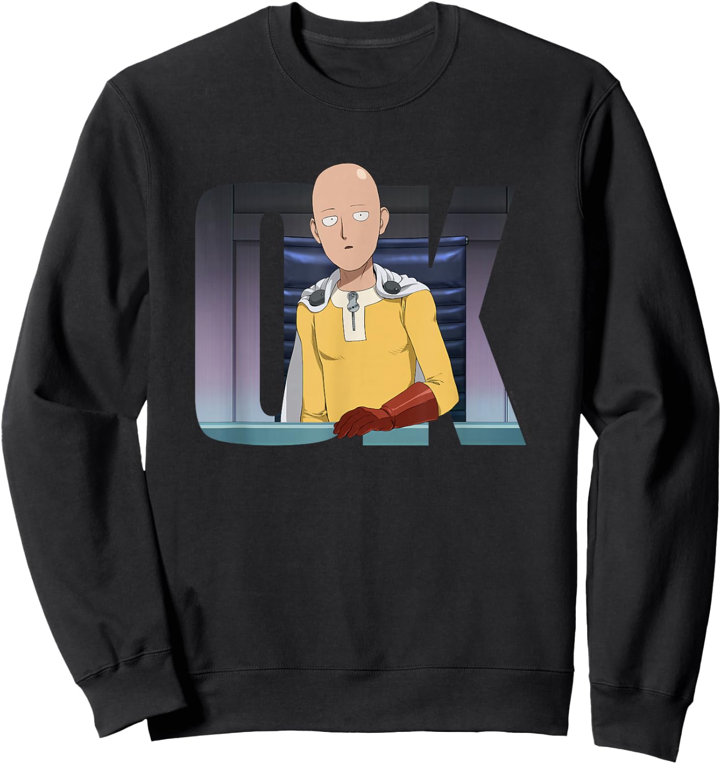 One Punch Man Saitama OK Sweatshirt - Sweatshirt | Black