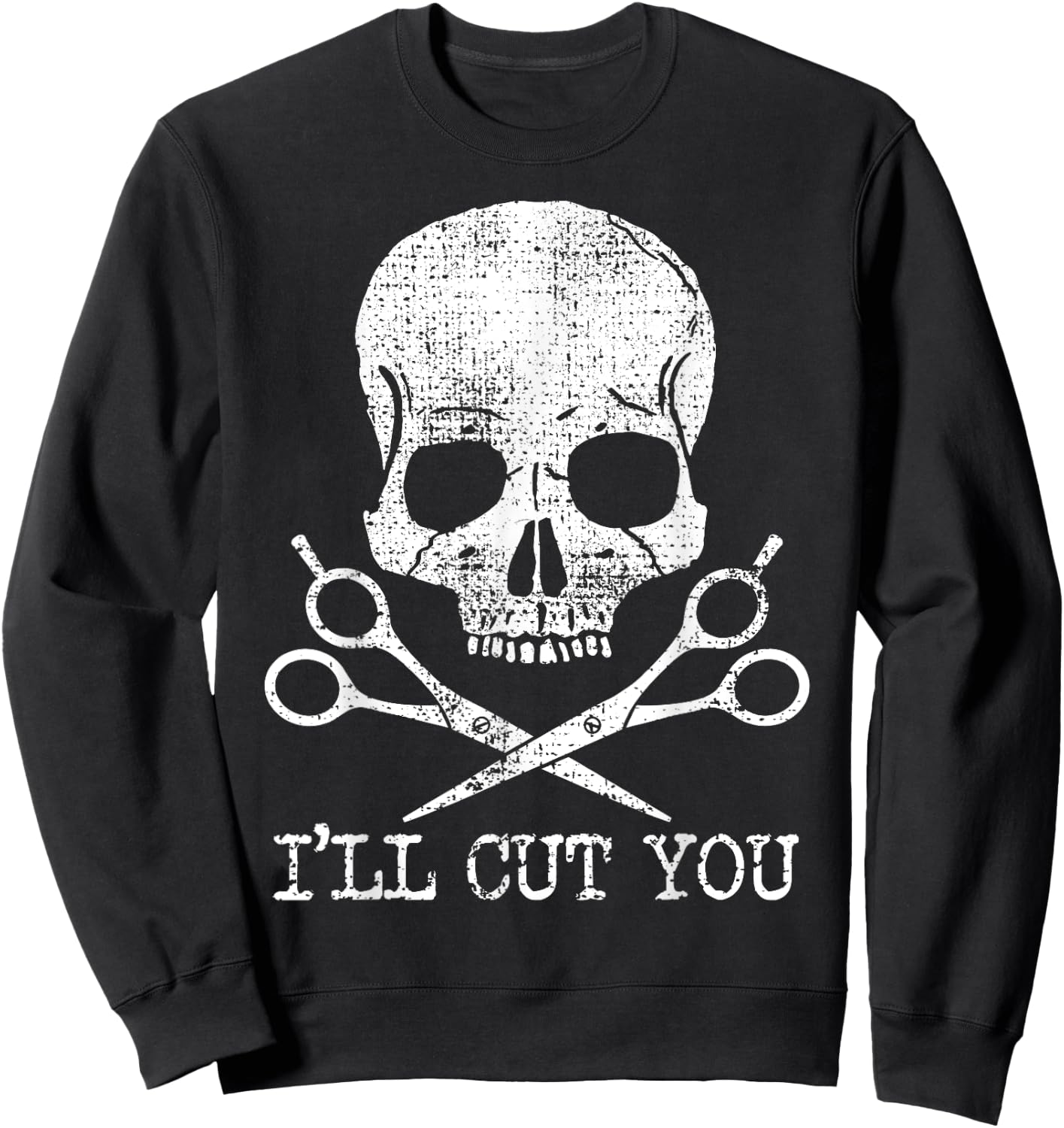 Vintage Barber Hairdresser Hairstylist Gift Sweatshirt - Sweatshirt | Black
